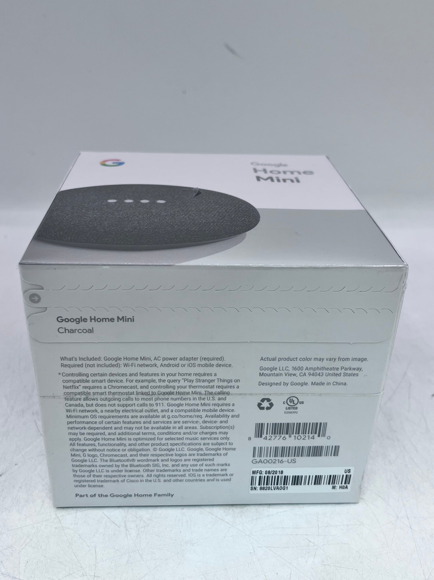 Google Home Mini Speaker - Charcoal