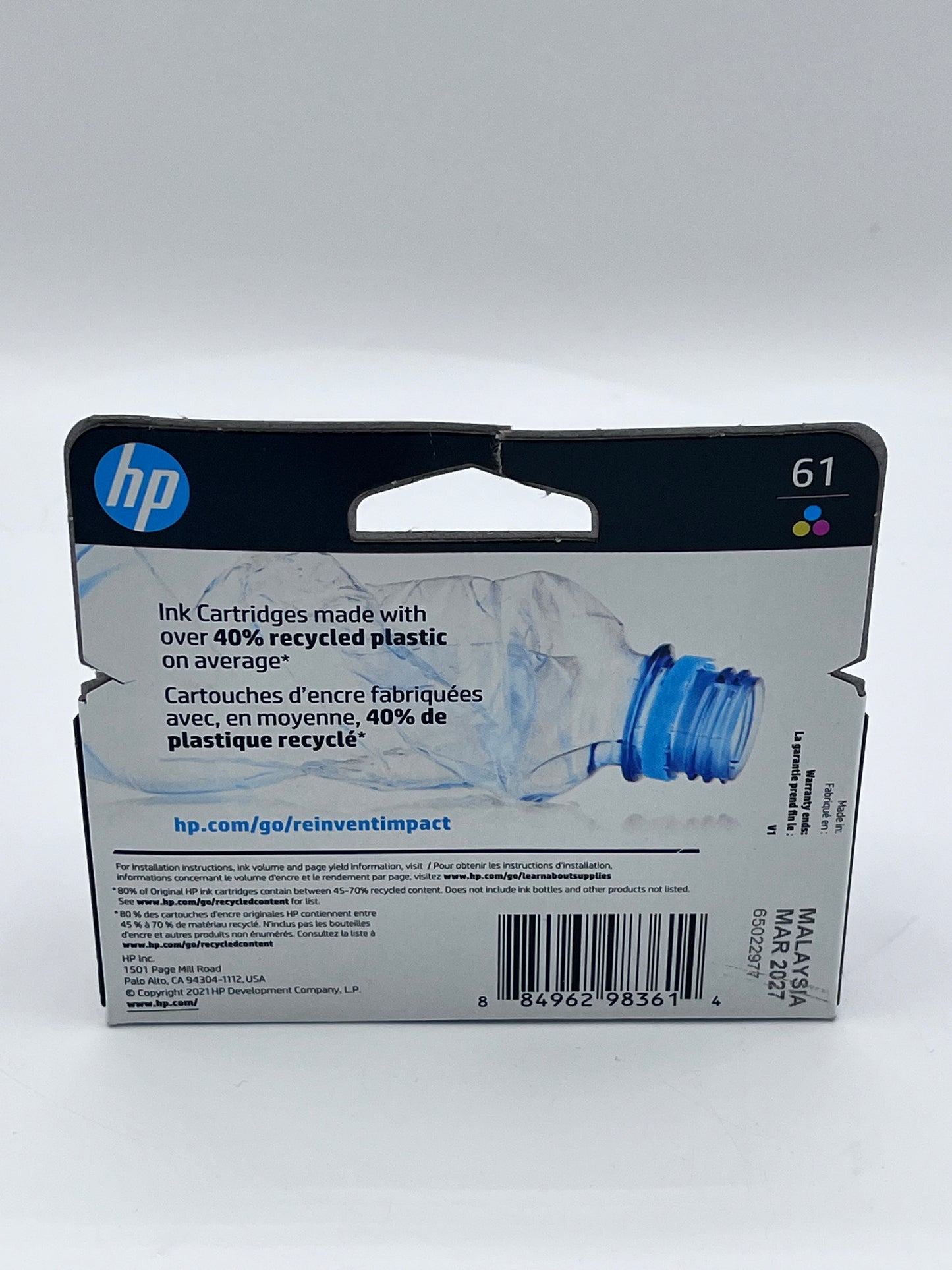 HP #61 Color Ink Cartridge Multi-Colored