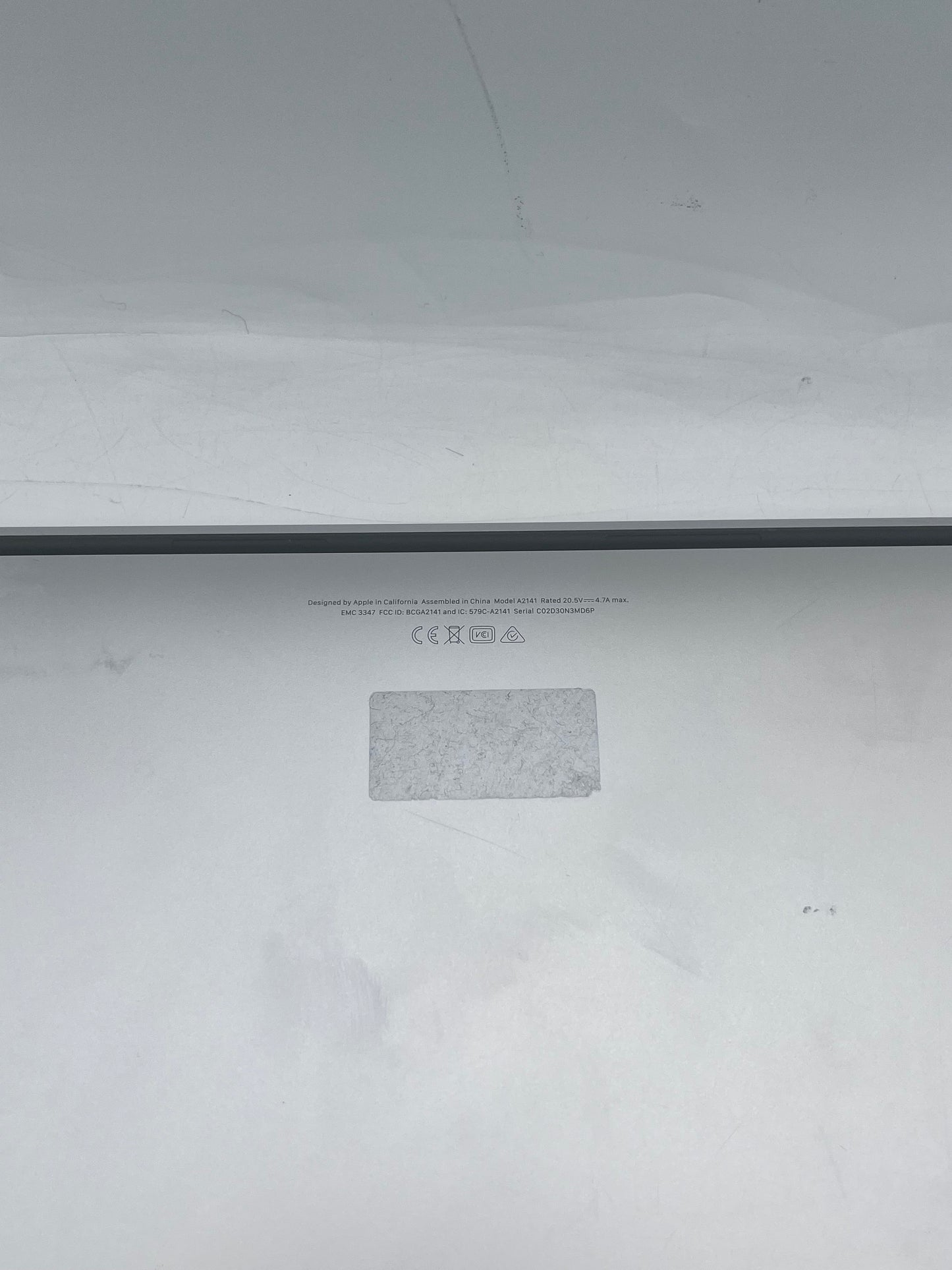 2019 Apple MacBook Pro 16" A2141 Core i7 16GB 256GB Silver Bad LCD PARTS ONLY