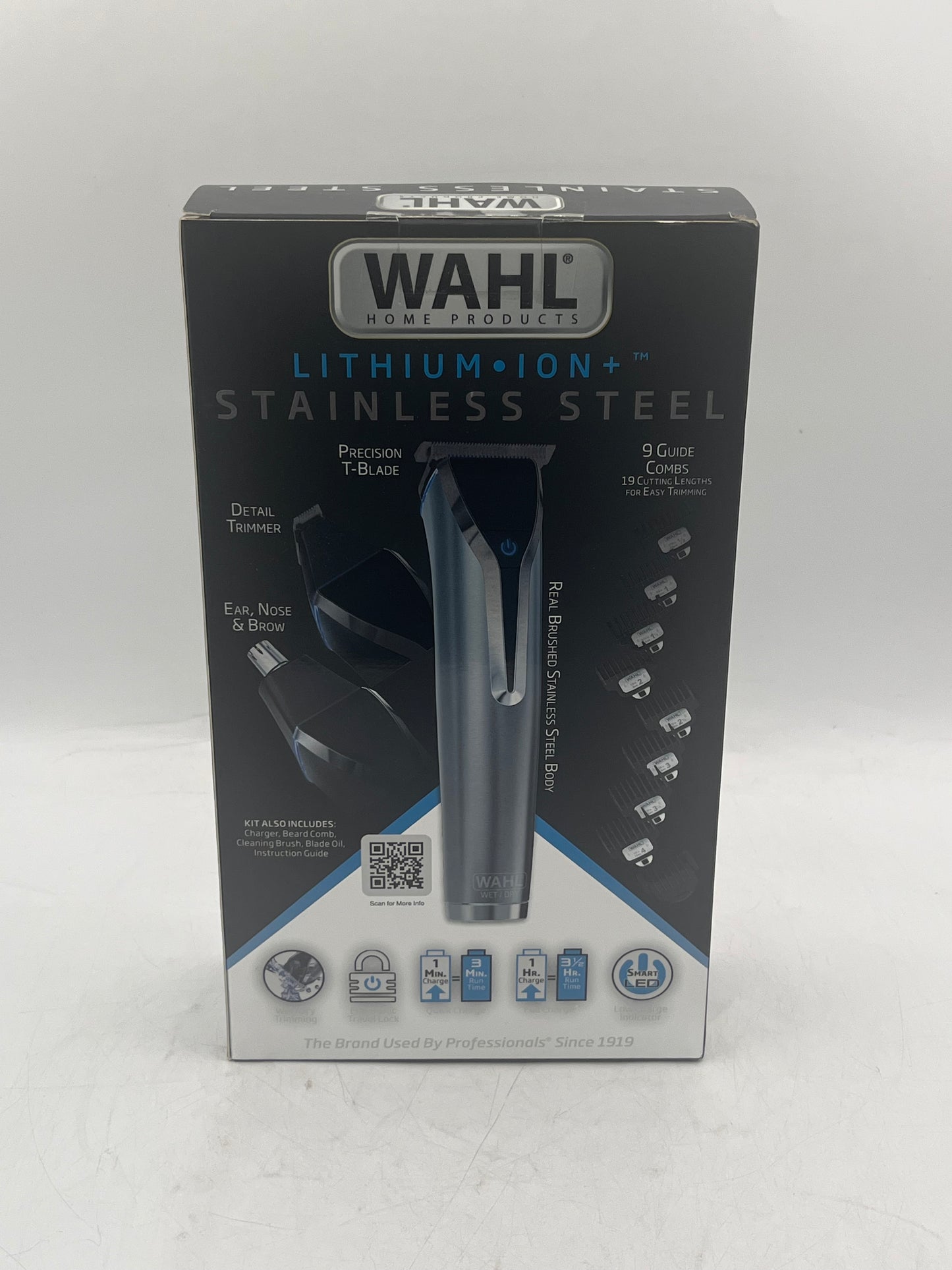 Wahl Lithium-Ion Stainless Steel All-In-One Grooming Trimmer Black