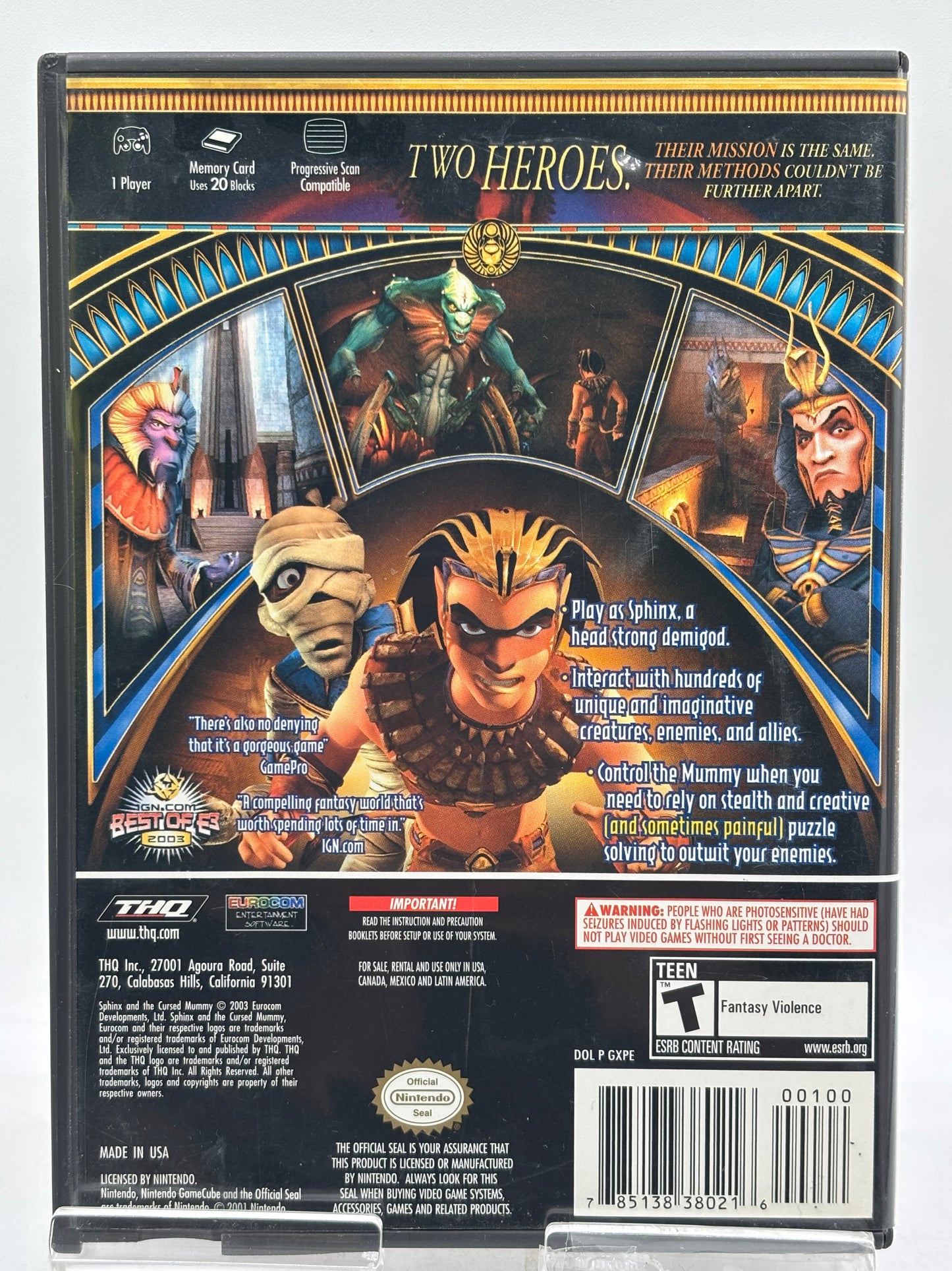 Sphinx and the Cursed Mummy--Nintendo GameCube