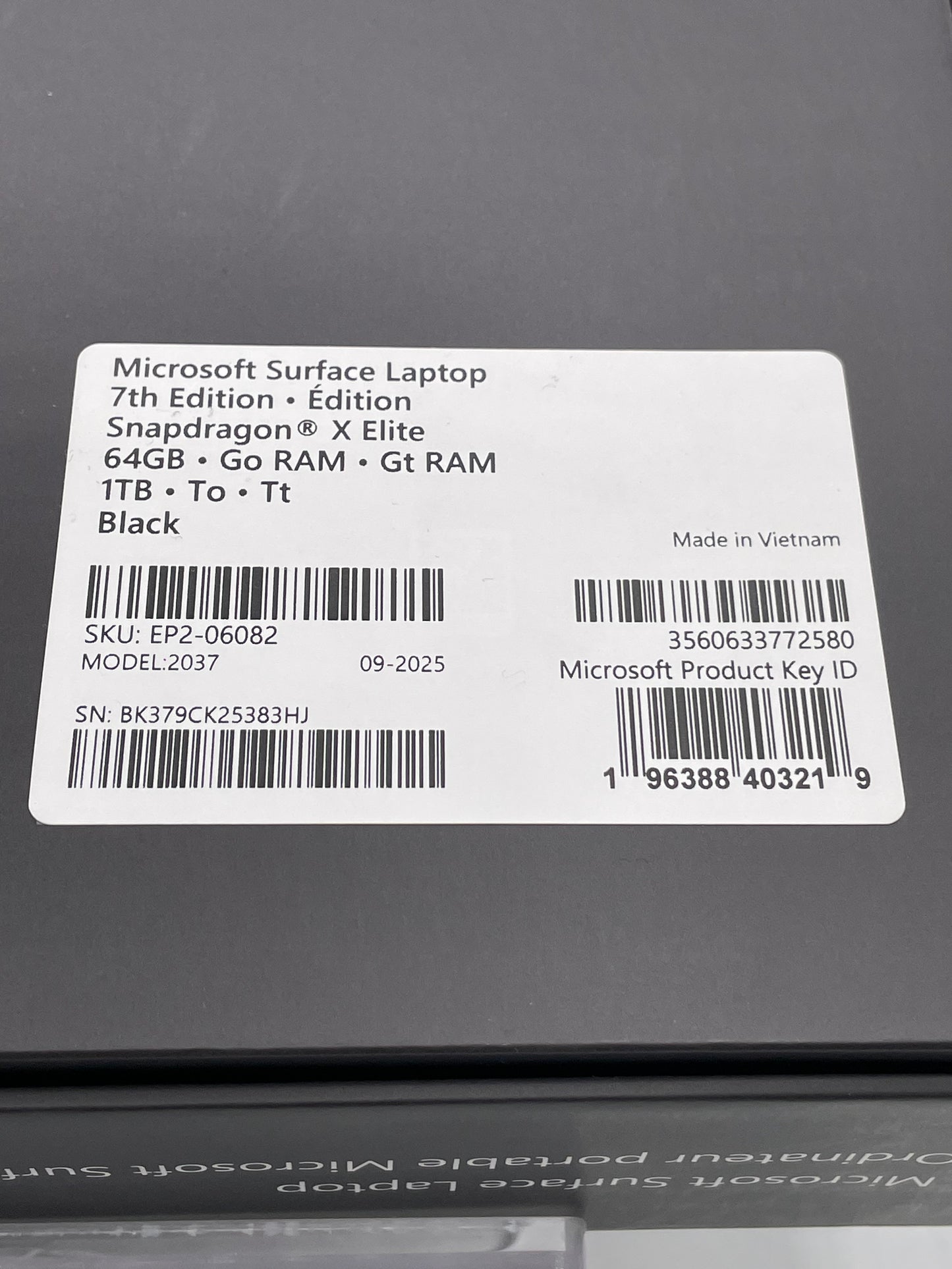 Microsoft Surface Laptop 7 15" Snapdragon X Elite 64GB DDR5 1TB SSD Windows 11