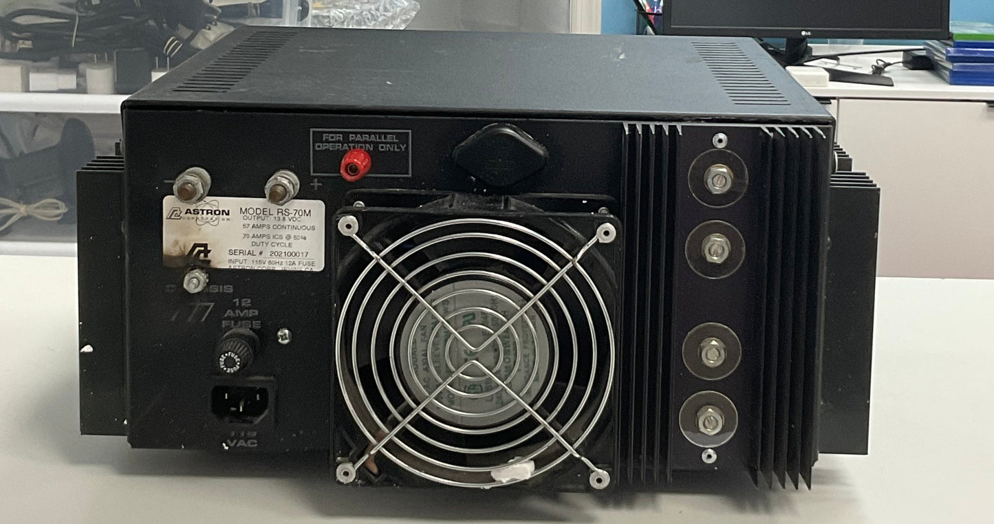 Asthon Astron RS-70M Linear Amp Power Supply with Meters - Power Tested Free Shipping