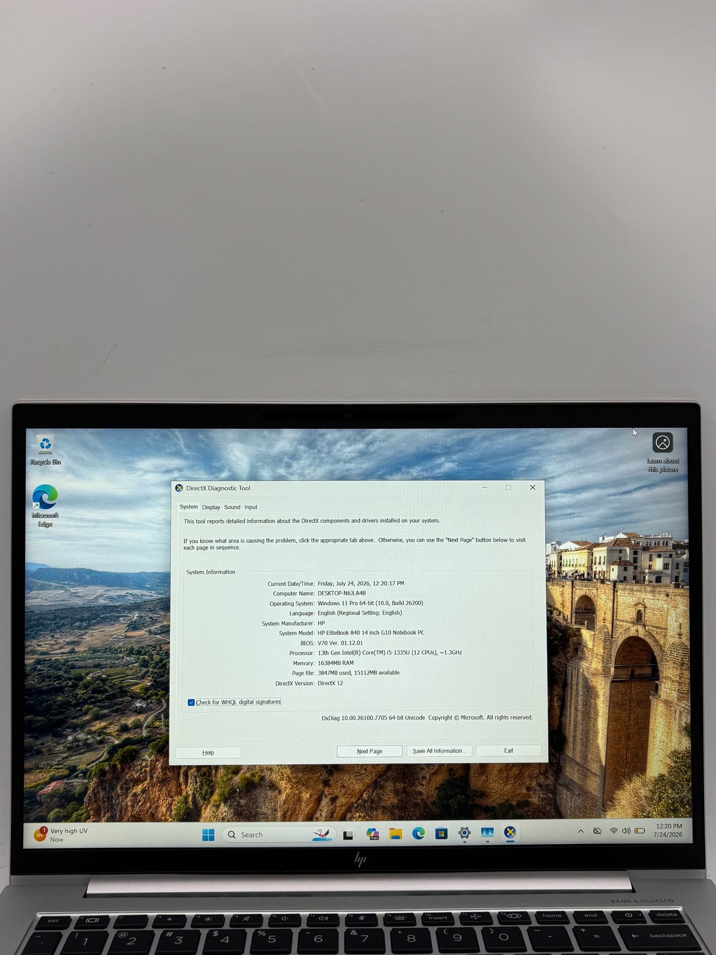 HP 840 G10 14-inch Laptop Core i5-1335U 16GB RAM 256GB MINT