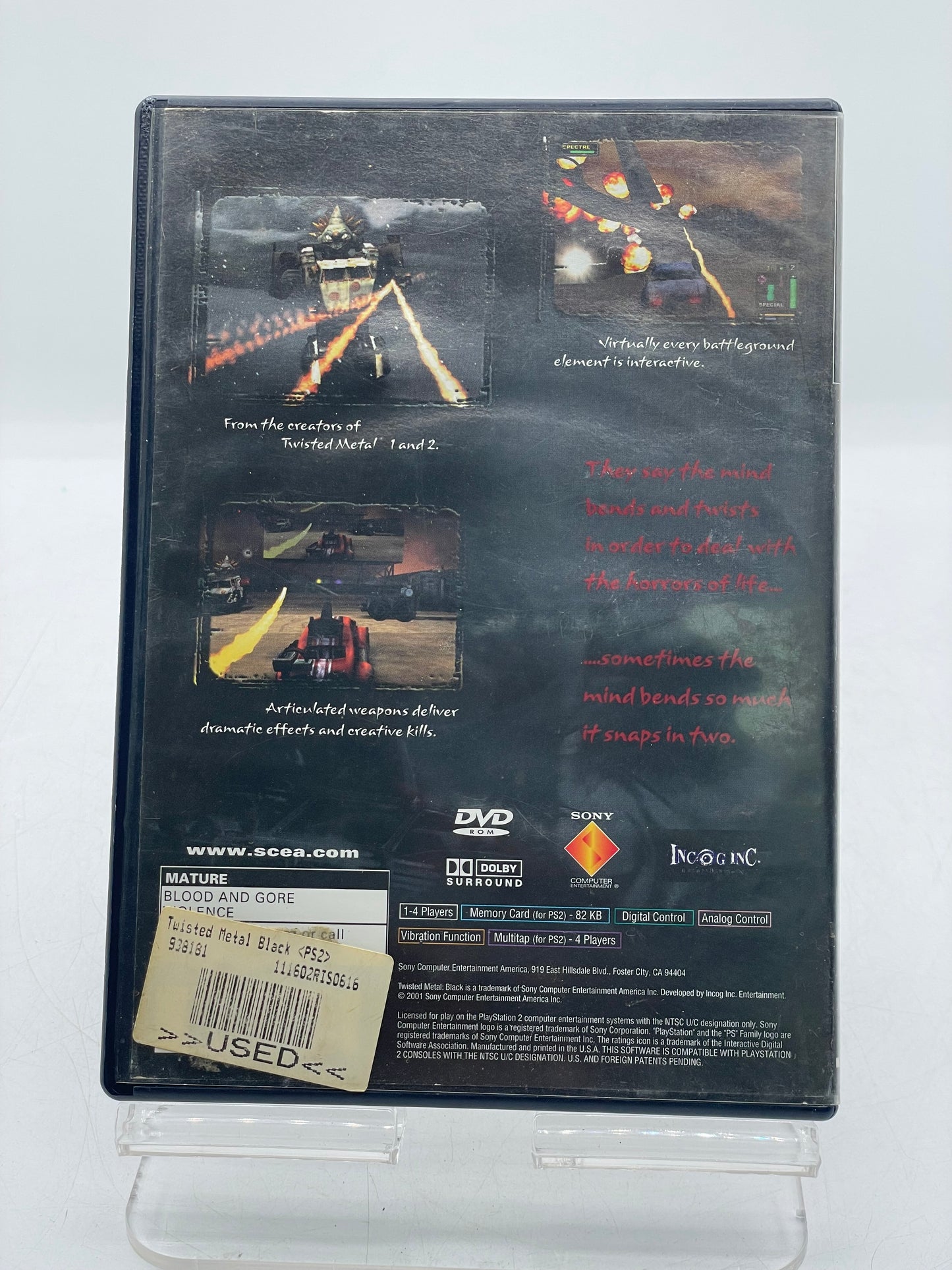 Twisted Mental: Black - Sony PlayStation 2 PS2 Video Game