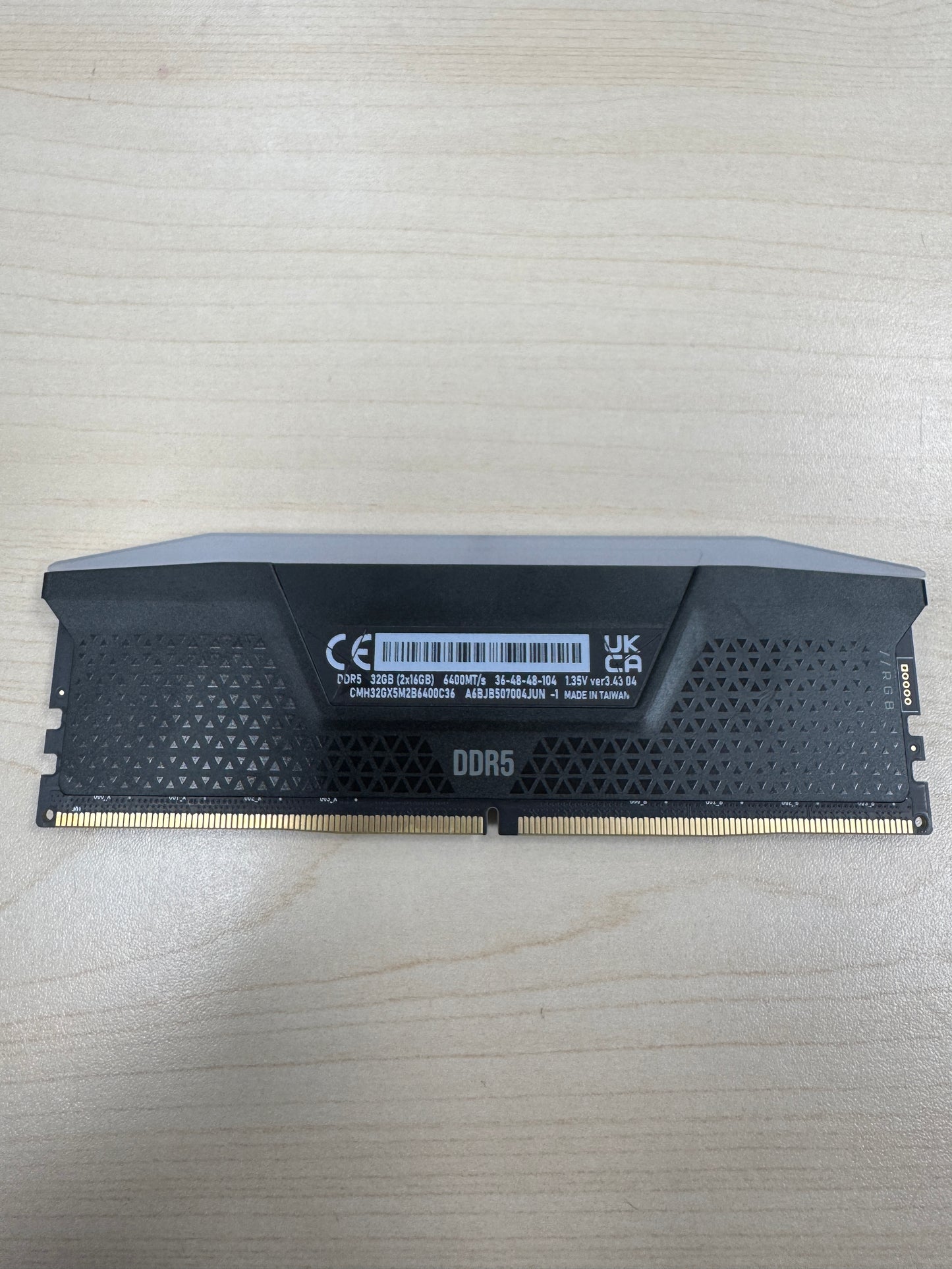 Corsair Vengeance DDR5 16GB (1x16GB) 6400MT/s Desktop Memory Module