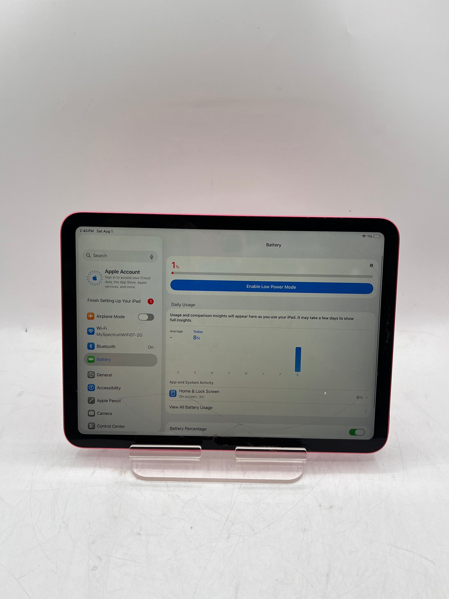Apple iPad (10th Gen) A2696 64GB Wi‑Fi Only Tablet - Pink