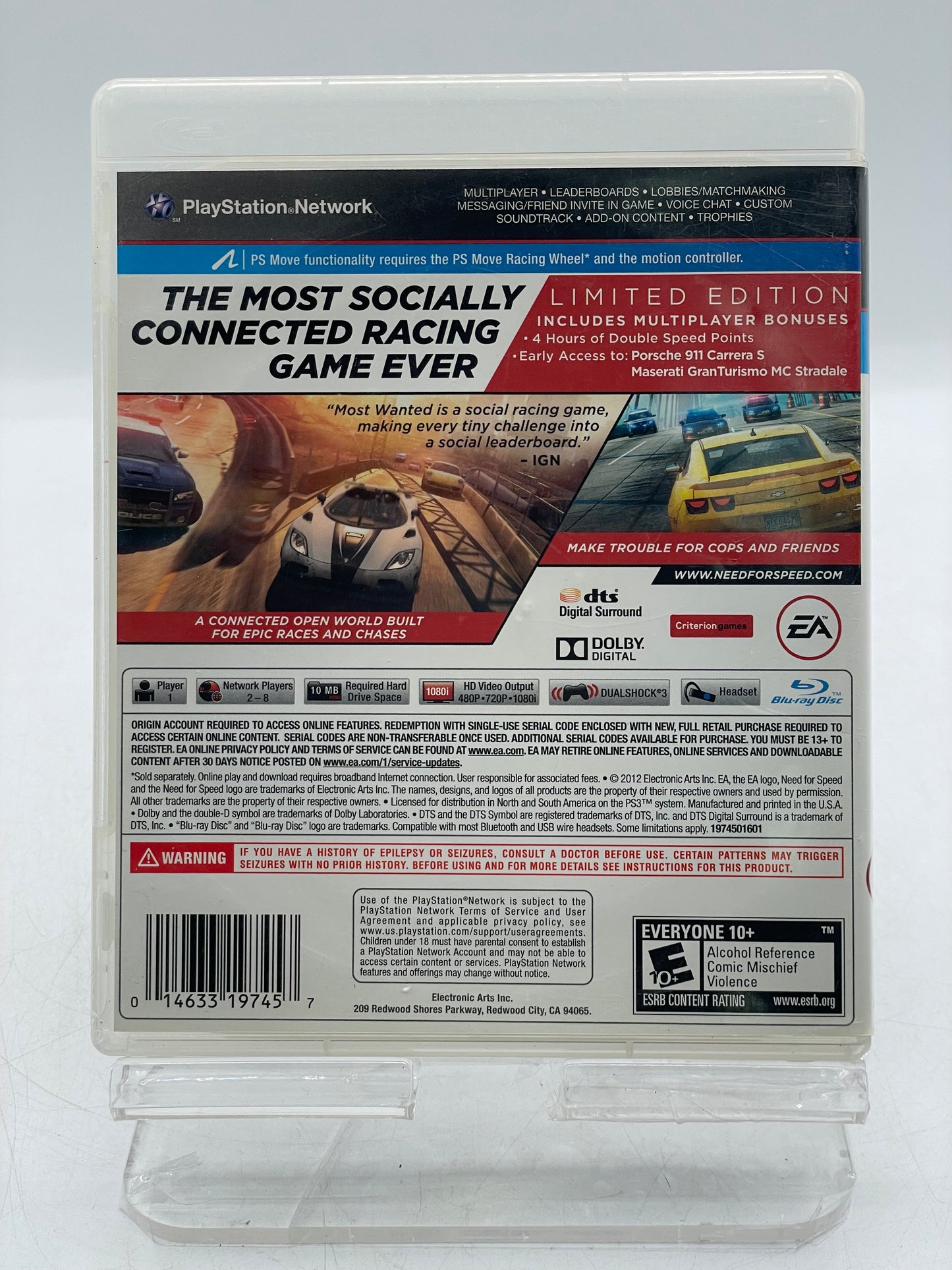 Need for Speed Most Wanted Limited Edition - Sony PlayStation 3 PS3 Video Game