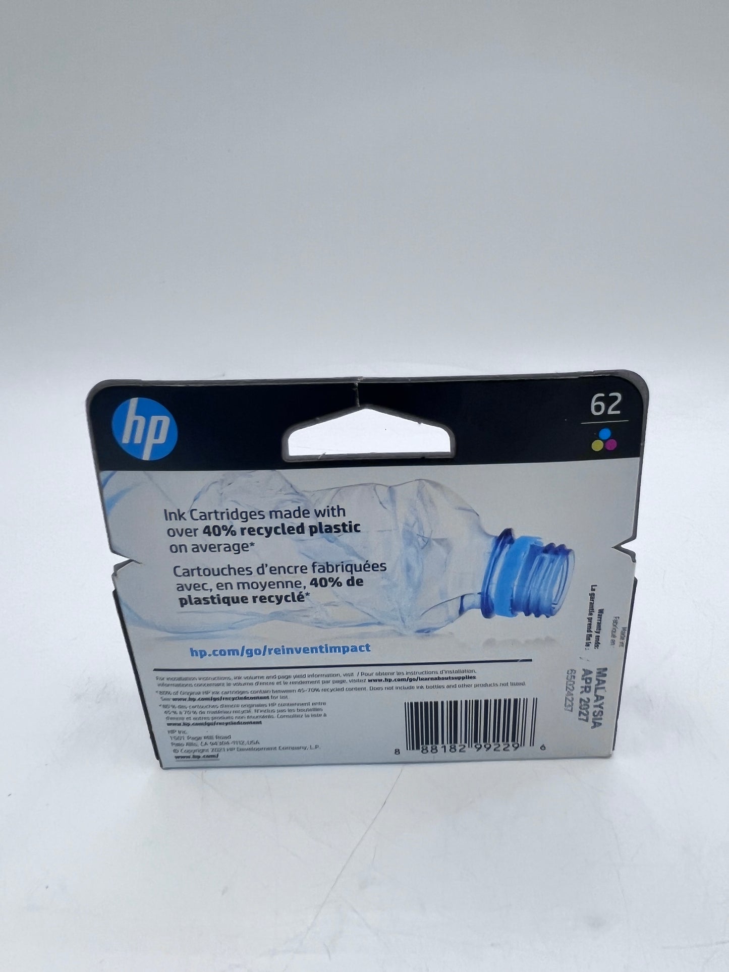 HP 62 Tri-color Ink Cartridge C2P06AN