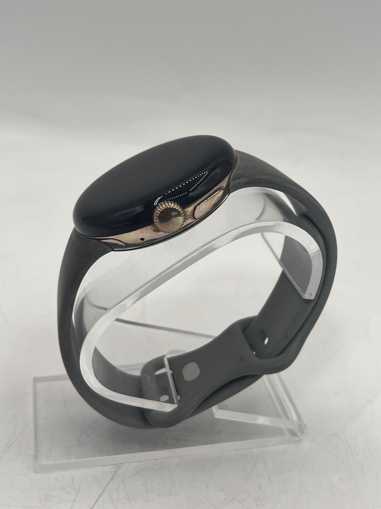 Google Pixel Watch 1st Gen Matte Black Stainless Steel w/ Charger Tested Free Shipping