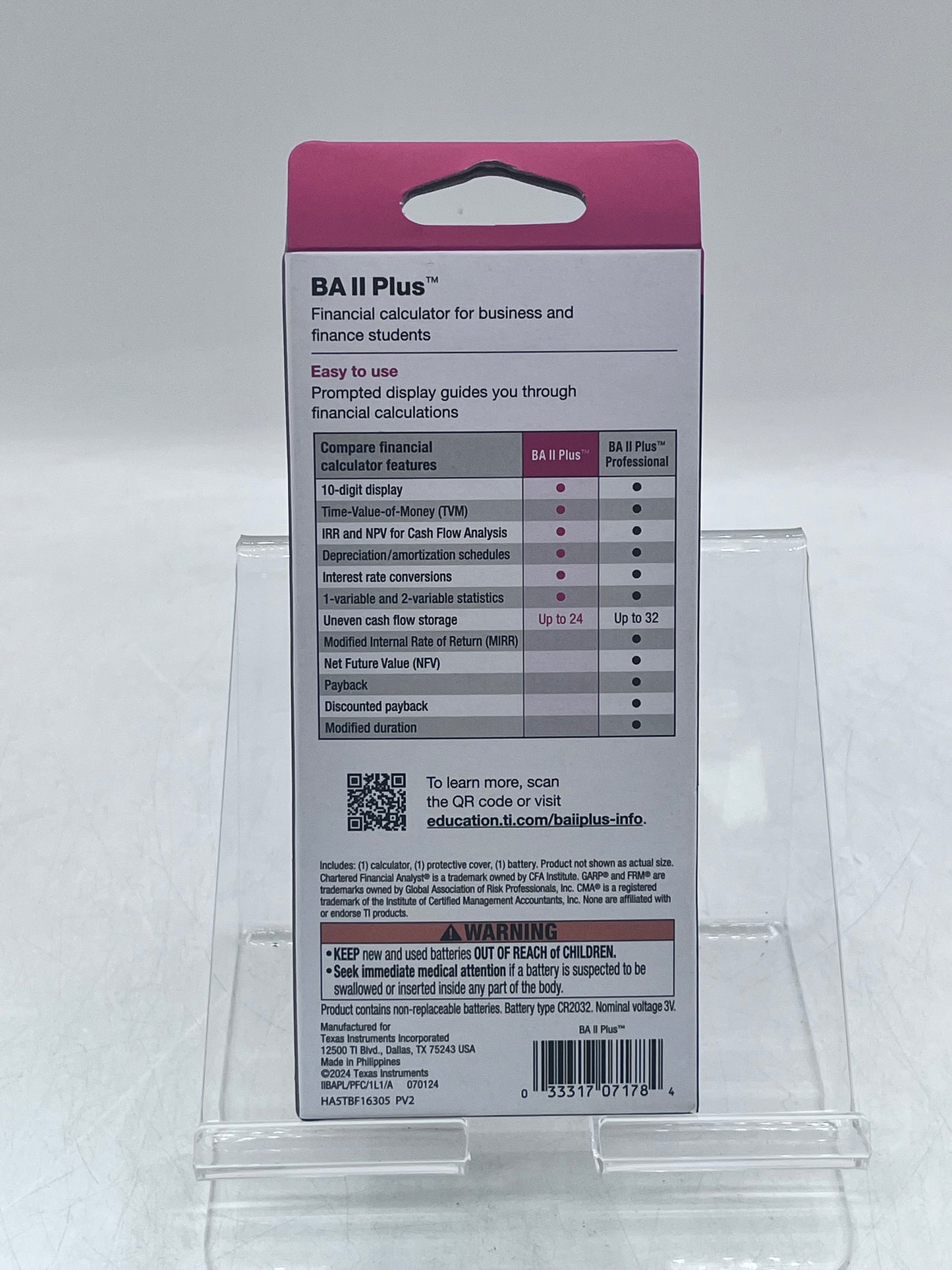 Texas Instruments BA II Plus Financial Calculator