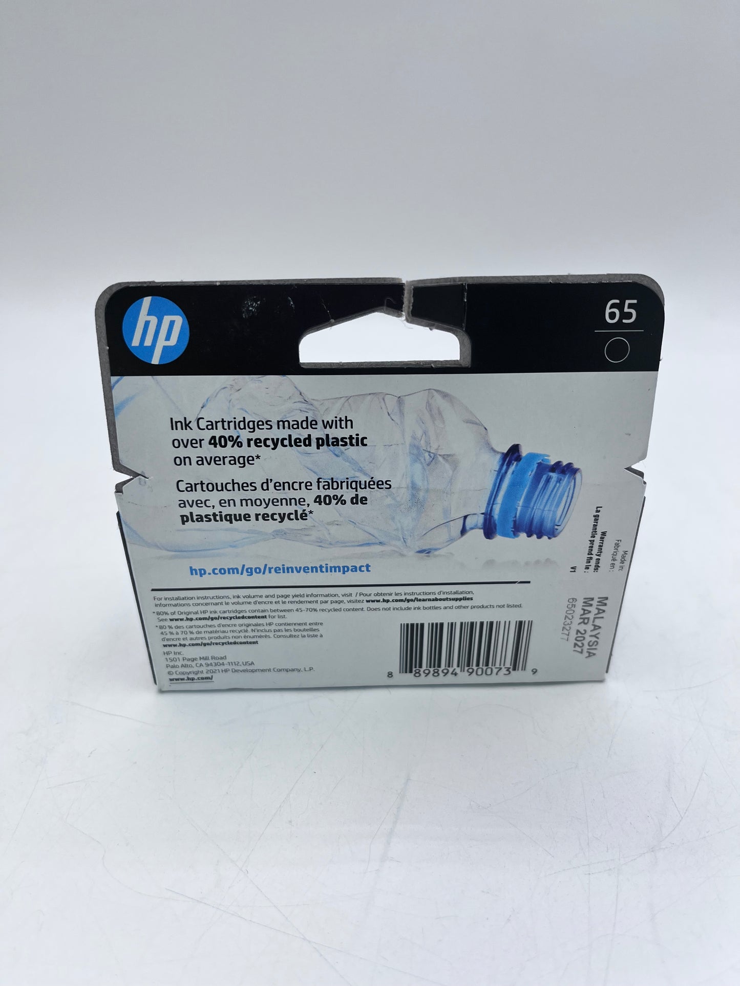 HP 65 Black Printer Ink Toner Cartridge