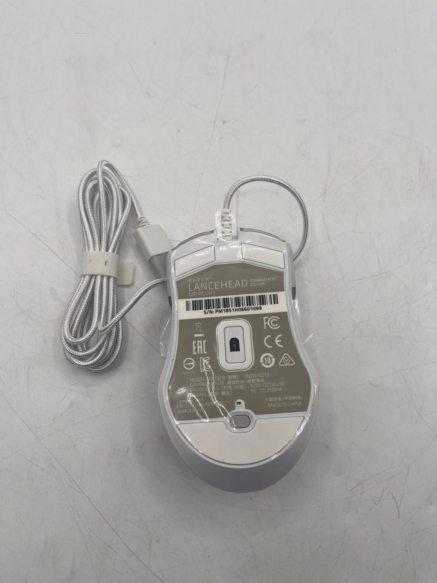 Razer Lancehead Tournament Edition Mercury RGB Wired Mouse - Gray