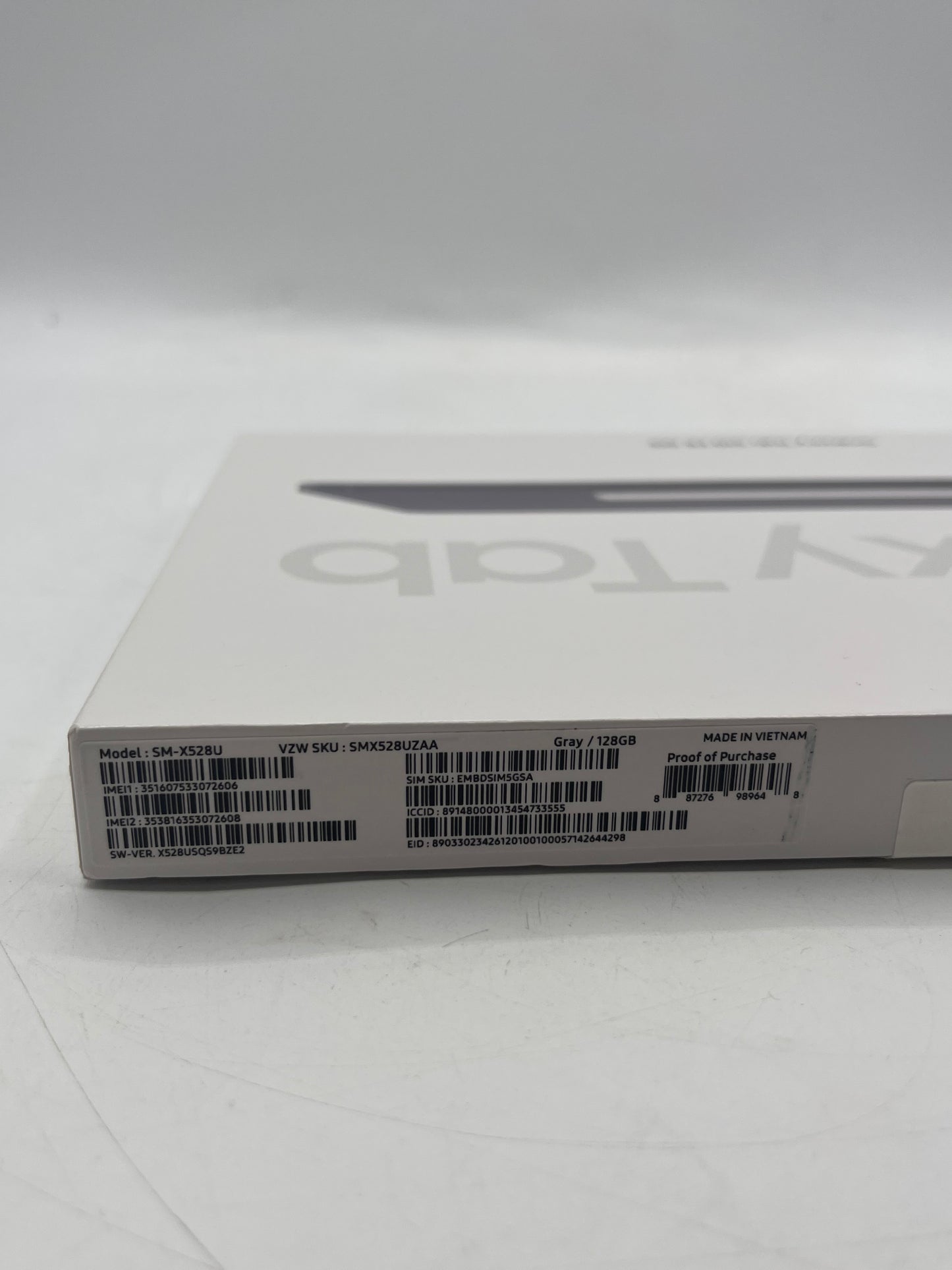 Verizon Samsung Galaxy Tab S 10 FE SM-X528U 128GB Gray WiFi + Cellular Tablet