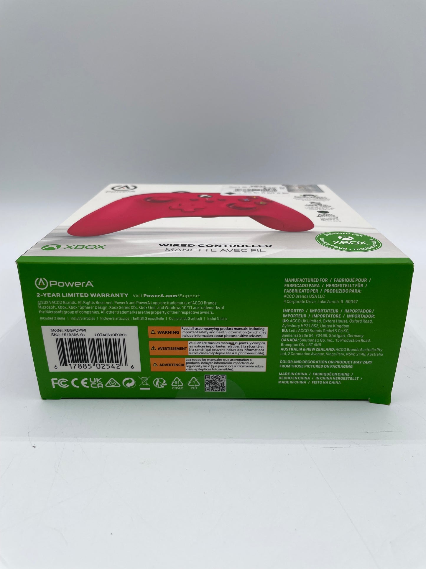 PowerA Wired Controller for Xbox One Series X/S - Red (1519366)™