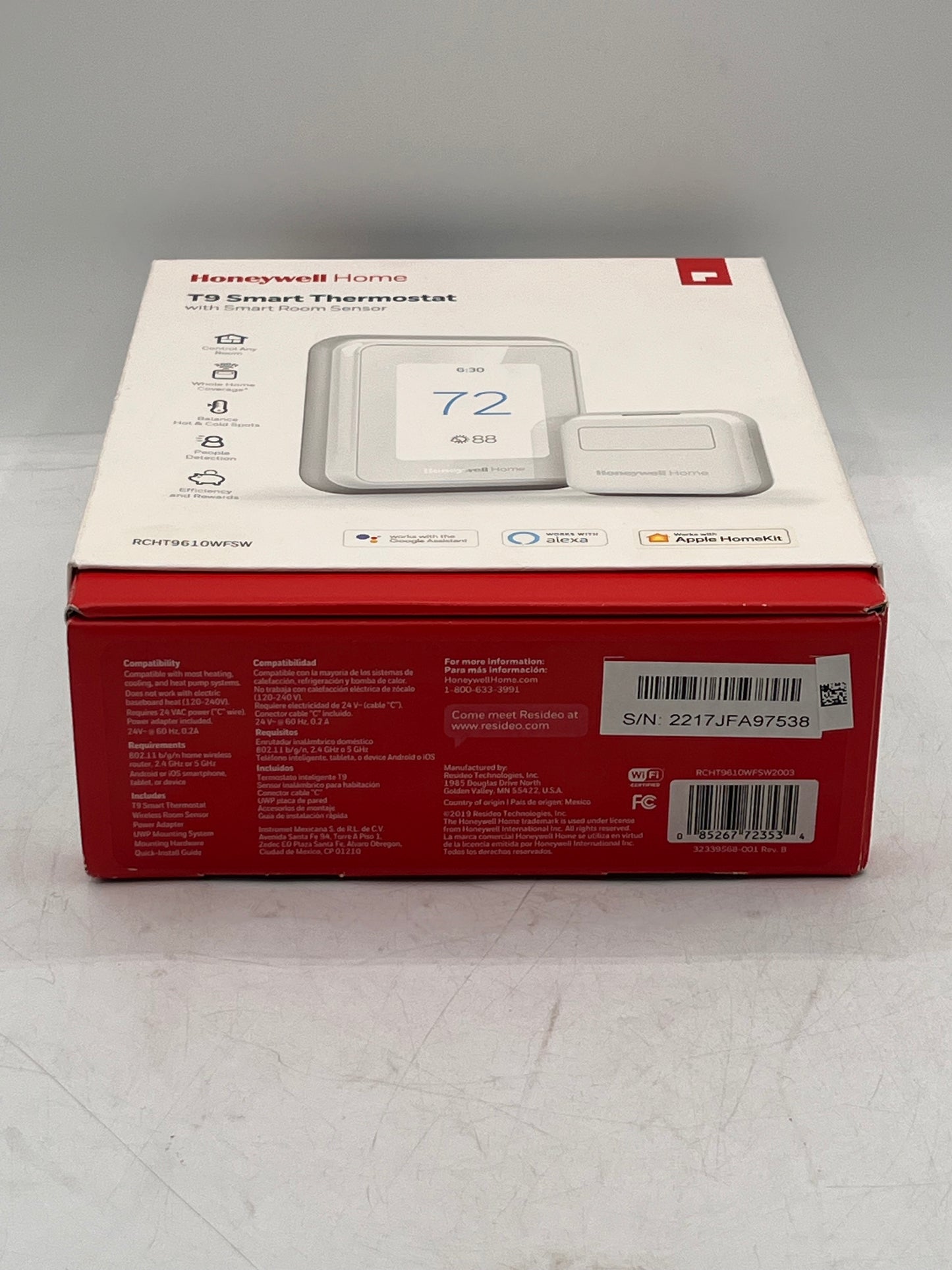 HONEYWELL HOME T9 Smart Thermostat White