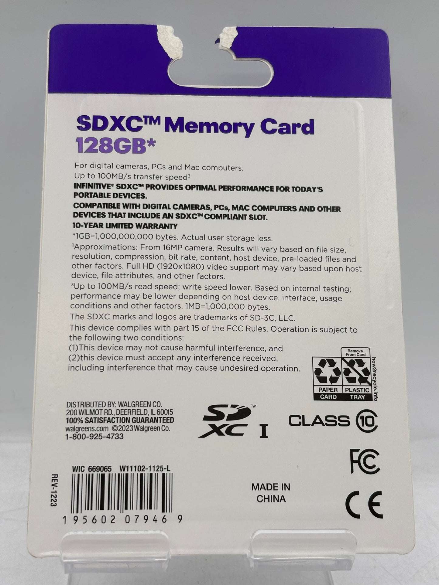 INFINITIVE SDXC Memory Card 128GB, NEW (FREE SHIPPING)