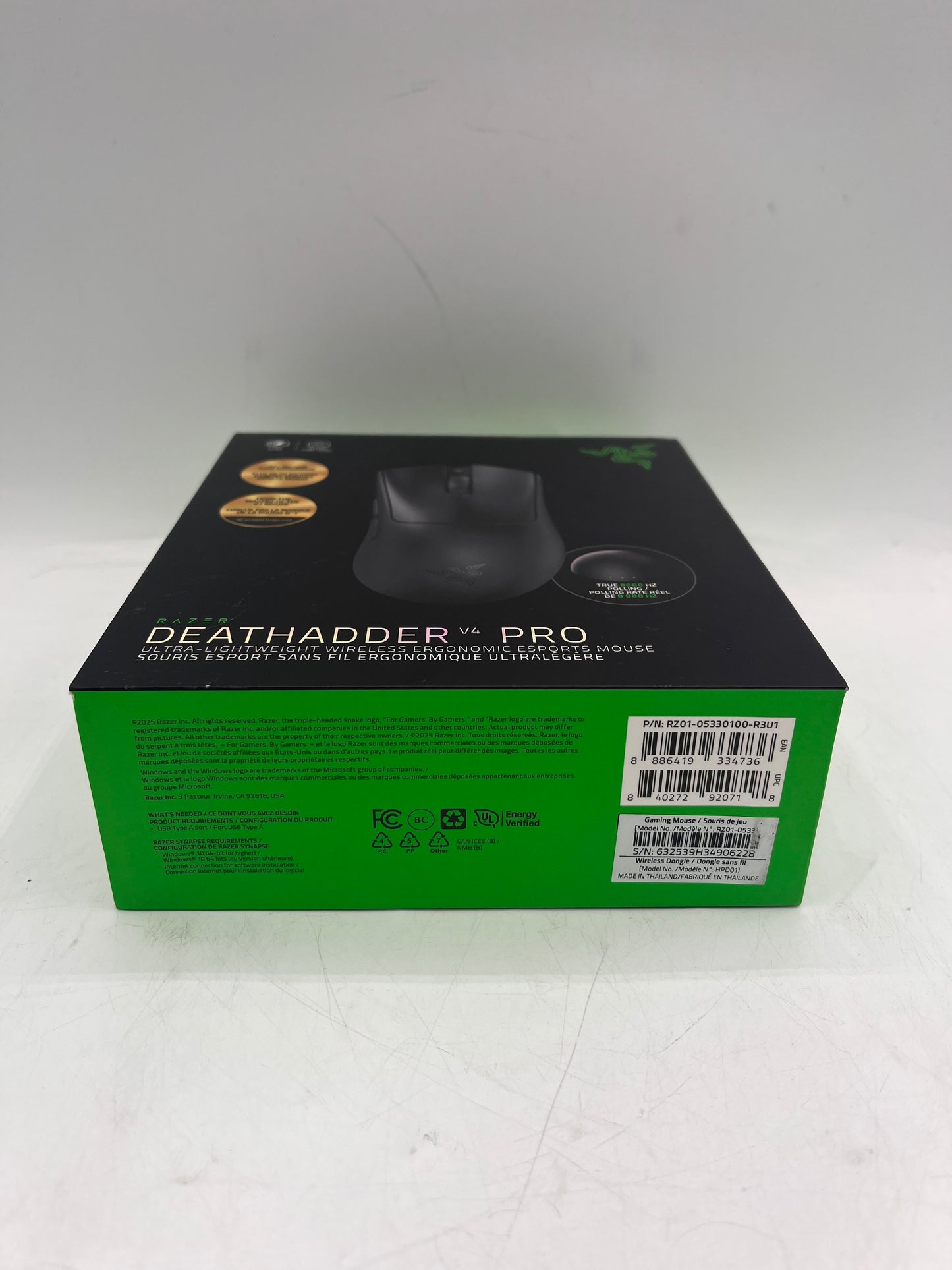 Razer DeathAdder V4 Pro Lightweight Optical Gaming Mouse - Black