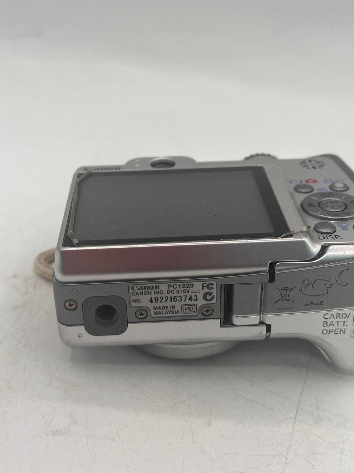 Canon PowerShot A560 7.1MP Digital Camera 4x Optical Zoom Silver Tested Free Shipping