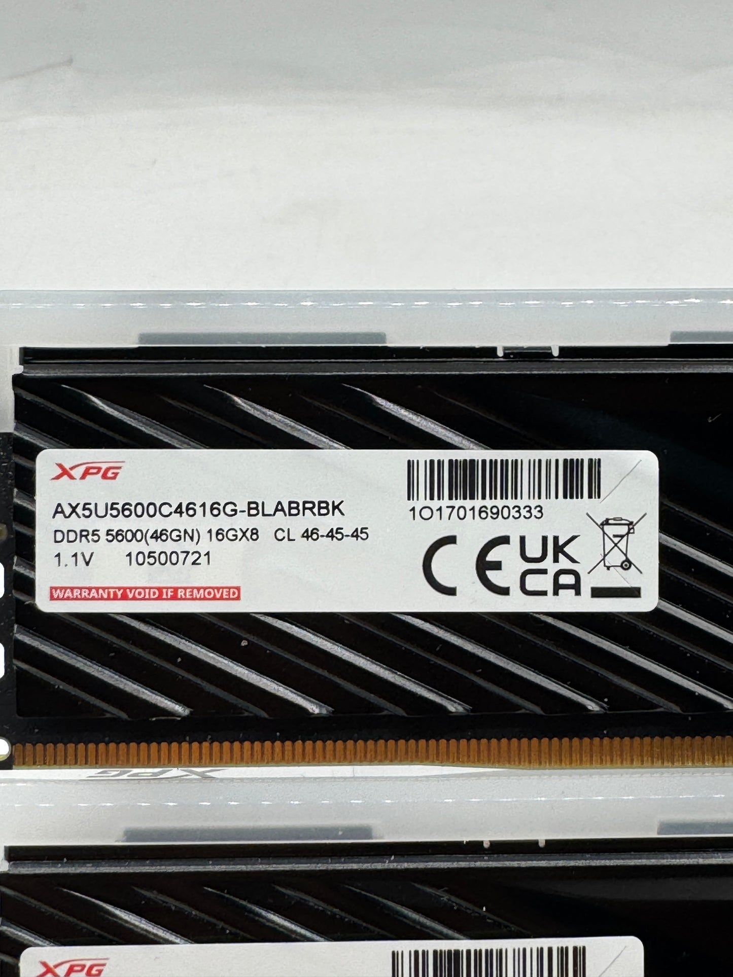 XPG 32GB (2x16GB) Desktop Gaming RAM DDR5 5600MHz AX5U5600C4616G-BLABRBK