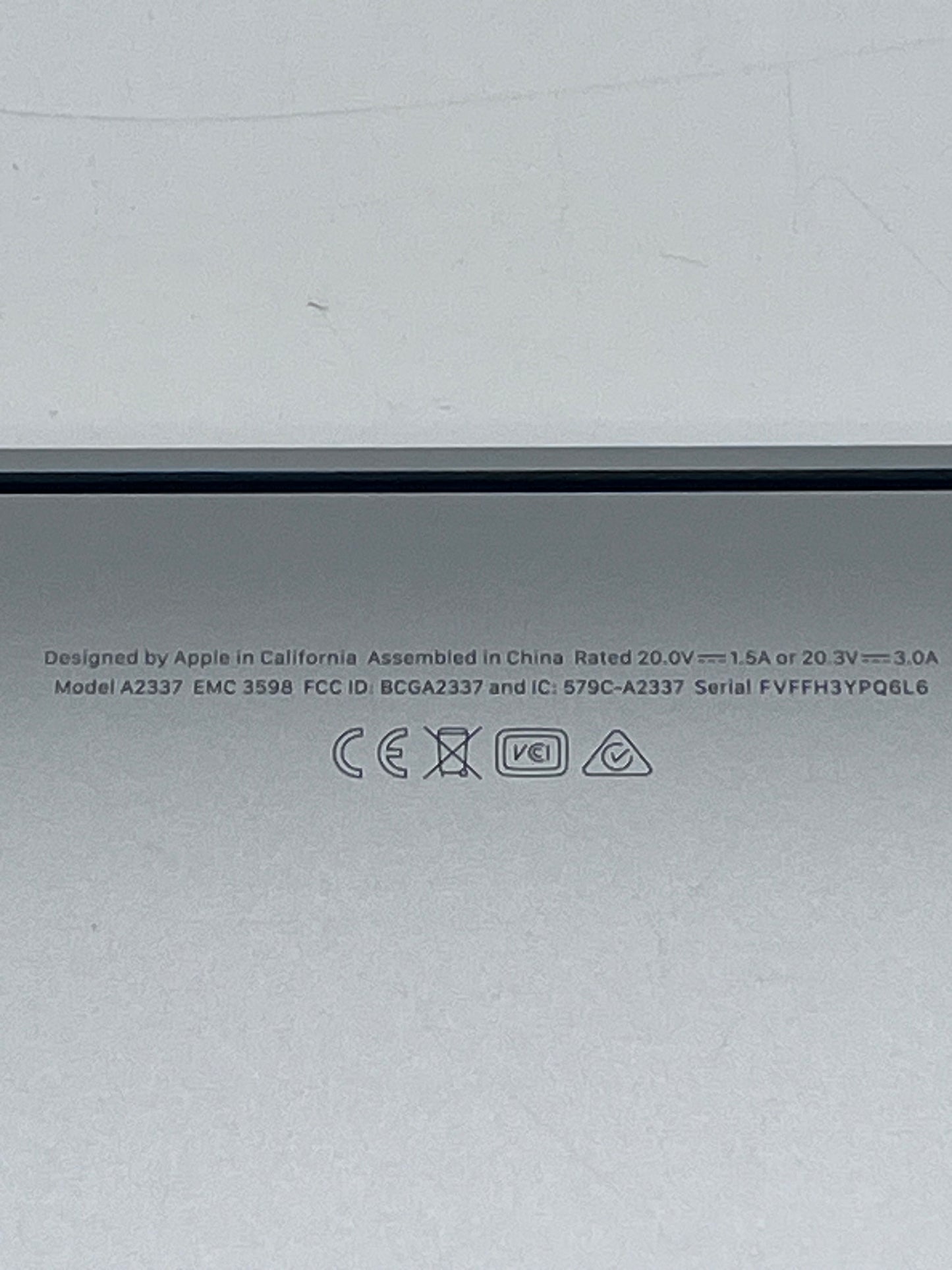 2020 Apple MacBook Air 13.3" M1 7C 8GB 128GB A2337 REMOTELY MANAGED