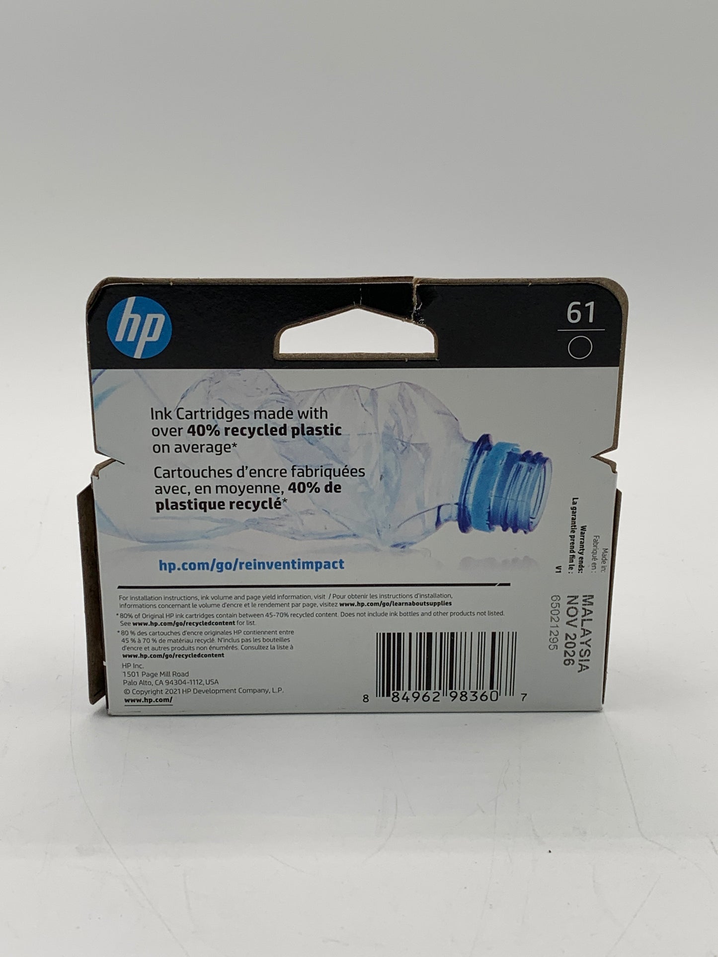 HP 61 Black Ink Cartridge - New In Box