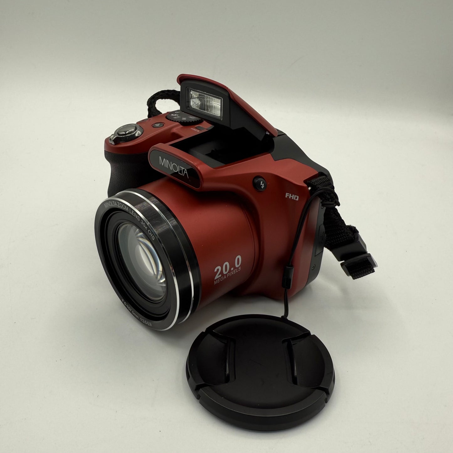 Minolta MN35Z 20MP 35X Optical Zoom Digital Camera Red Tested