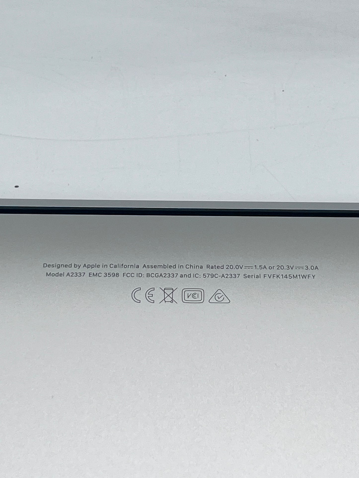 2020 Apple MacBook Air 13.3" 8C M1 7C GPU 8GB 256GB A2337 REMOTELY MANAGED