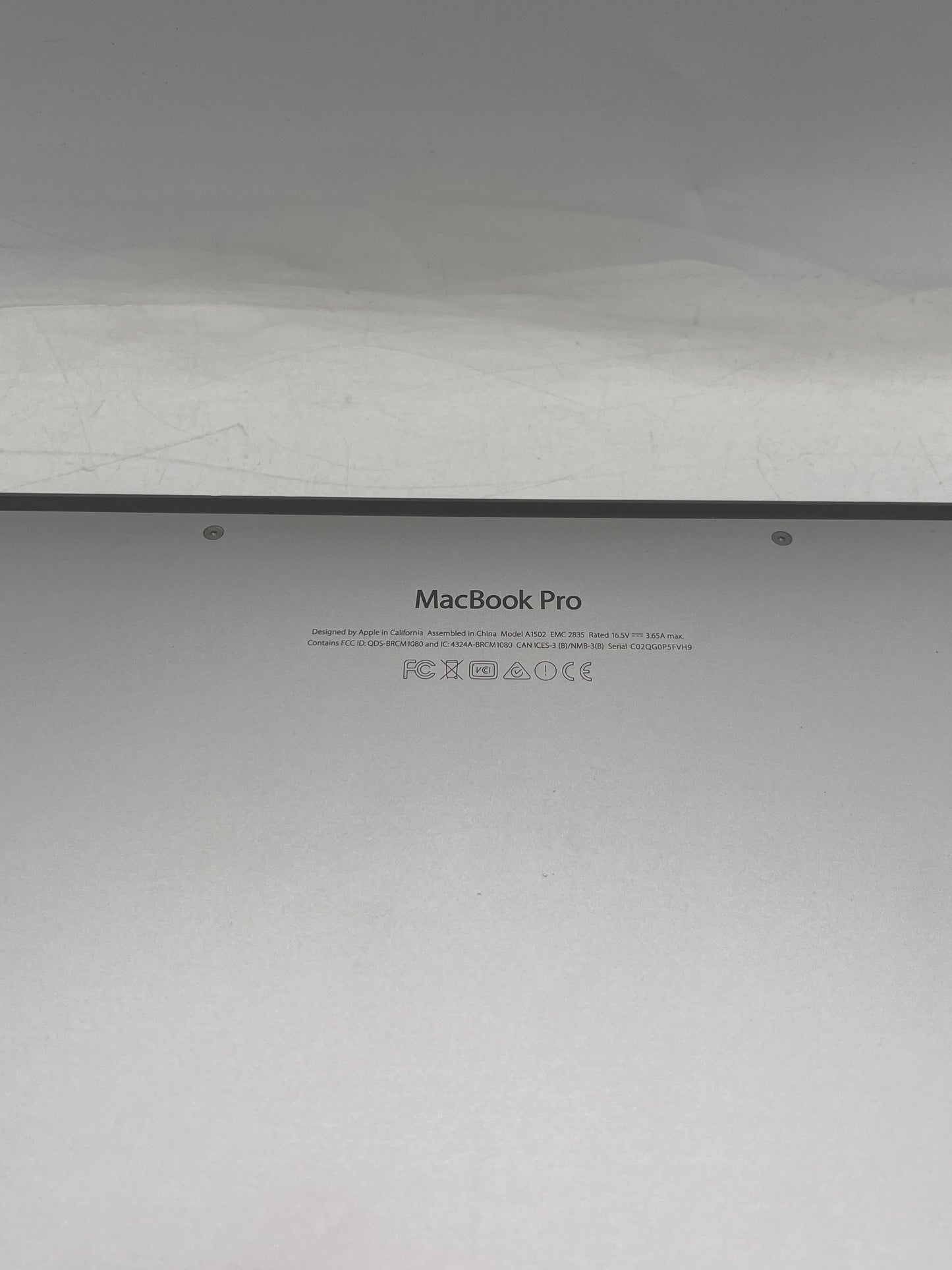 2015 Apple MacBook Pro 13" i5 16GB 512GB A1502 Silver Free Shipping PARTS READ