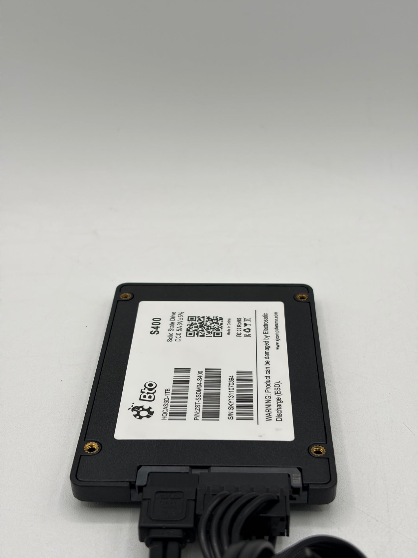 BTO S400 HQCASSD-1TB 1TB SATA III 2.5" Solid State Drive Black