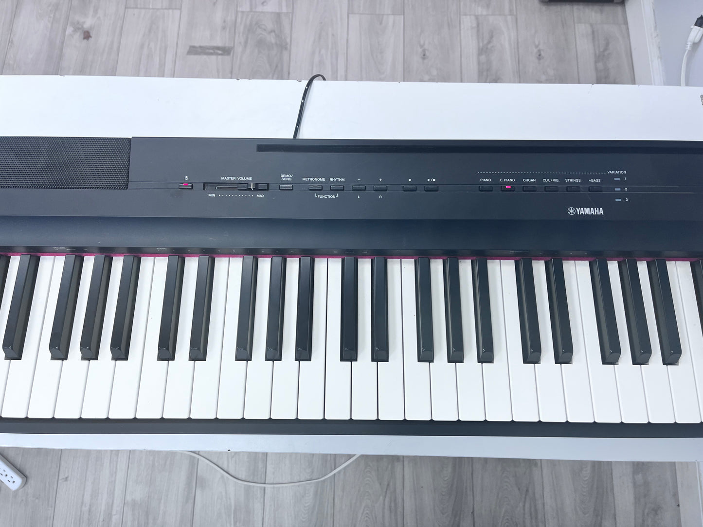 Yamaha P-125B 88 Key Graded Hammer Digital Piano With Power Supply Tested Free Shipping