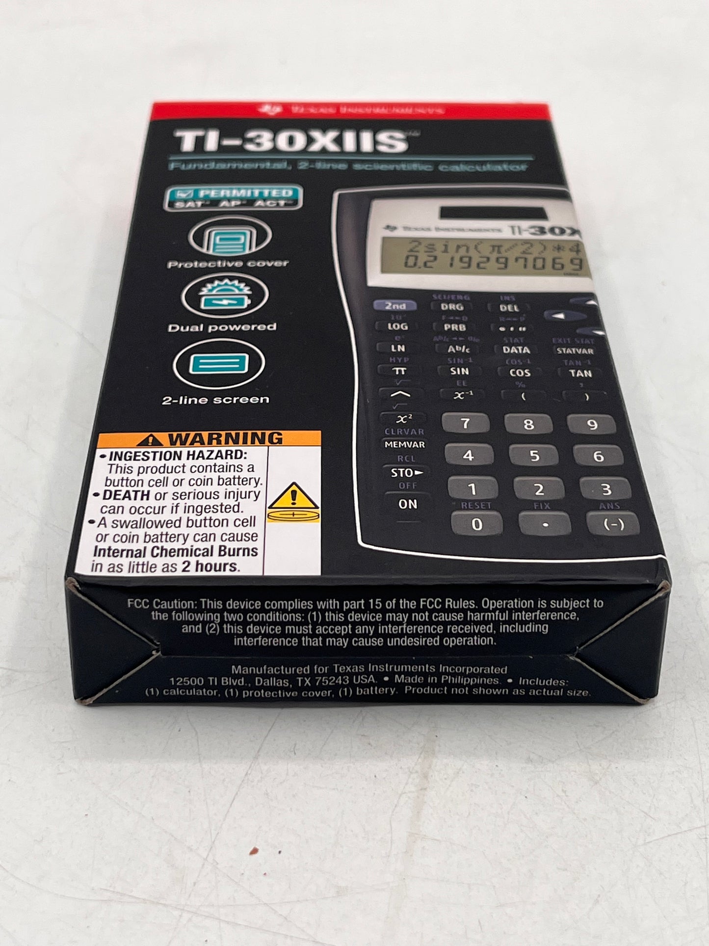 Texas Instruments TI-30XIIS Scientific Calculator Black