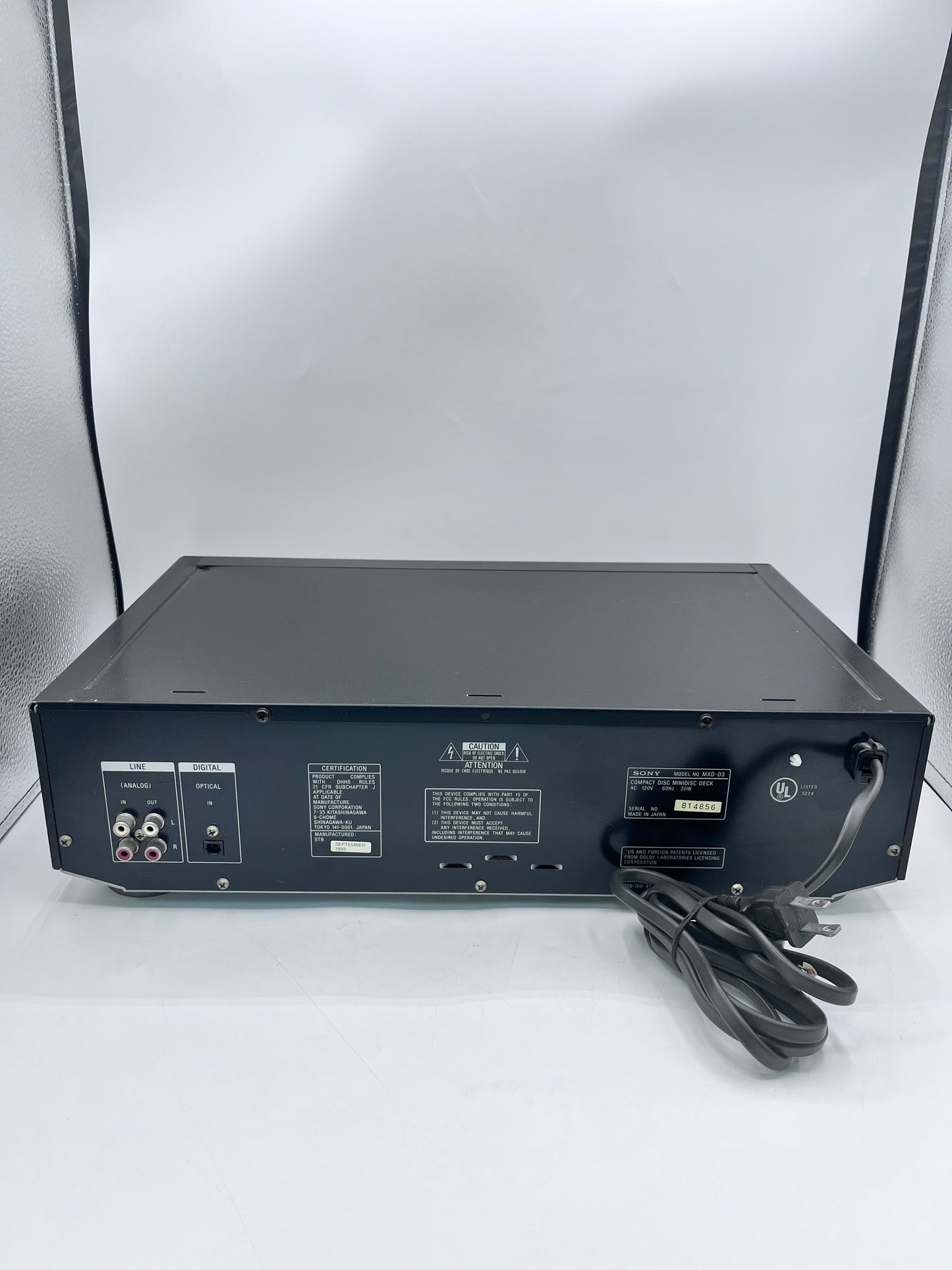 Sony MXD-D3 CD Minidisc Combo Deck (No Remote) - Tested Working! Free Shipping