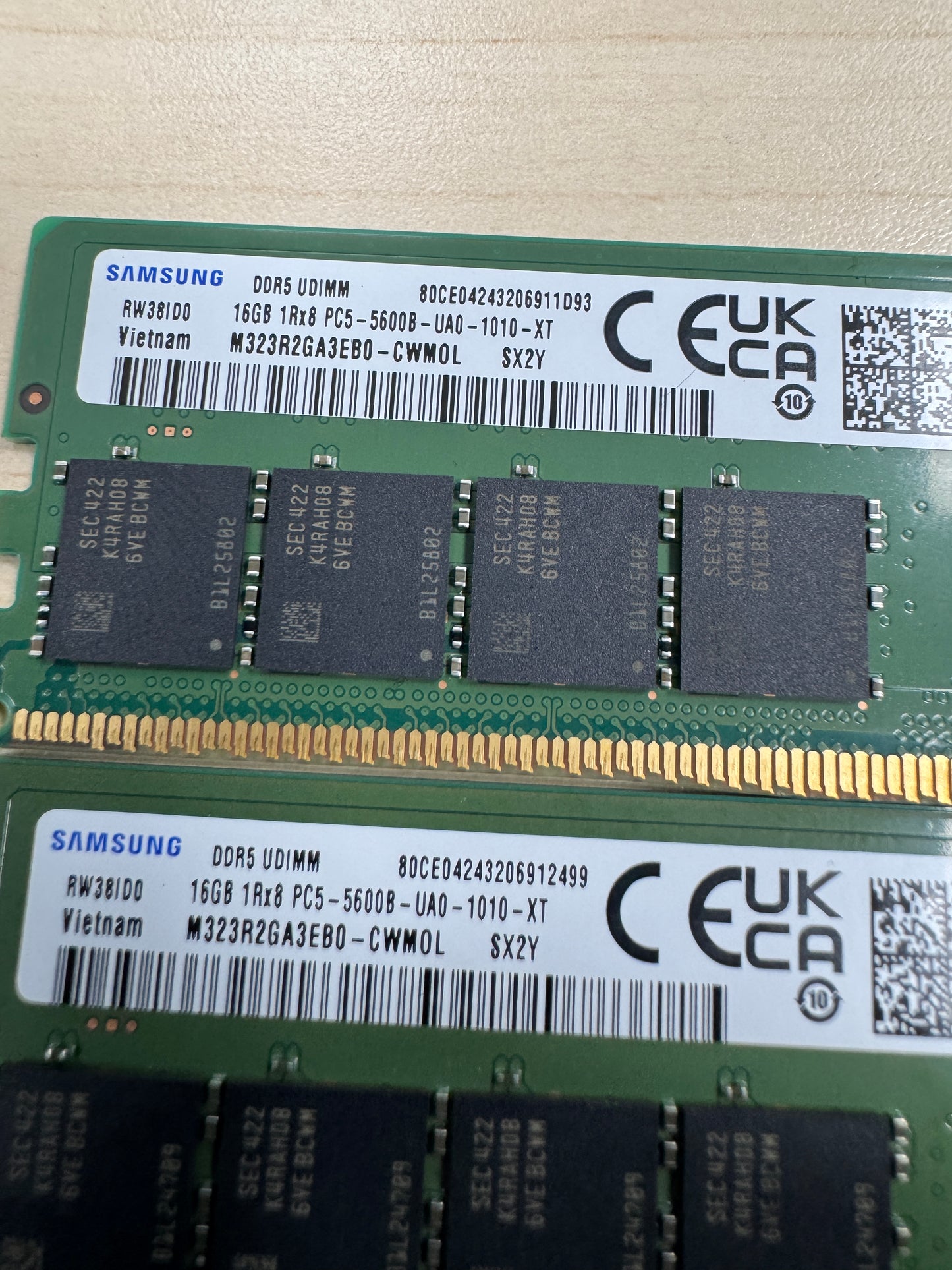 Samsung M323R2GA3D80-CWM0L 32GB (2x16GB) RAM DDR5 5600MHz Tested