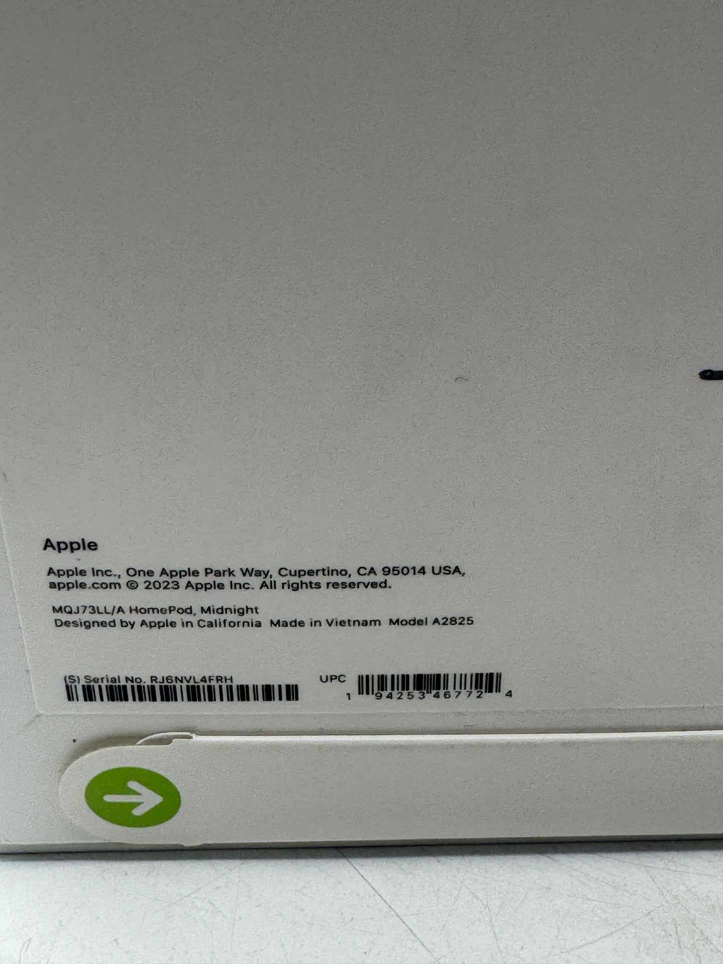 Apple HomePod (2nd Generation) Smart Speaker A2825 MQJ73LL/A - Midnight SEALED!