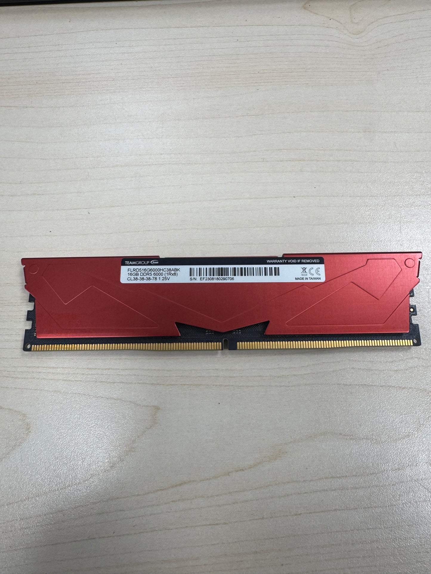 TeamGroup T-Force Vulcan DDR5 16GB 6000MHz Memory