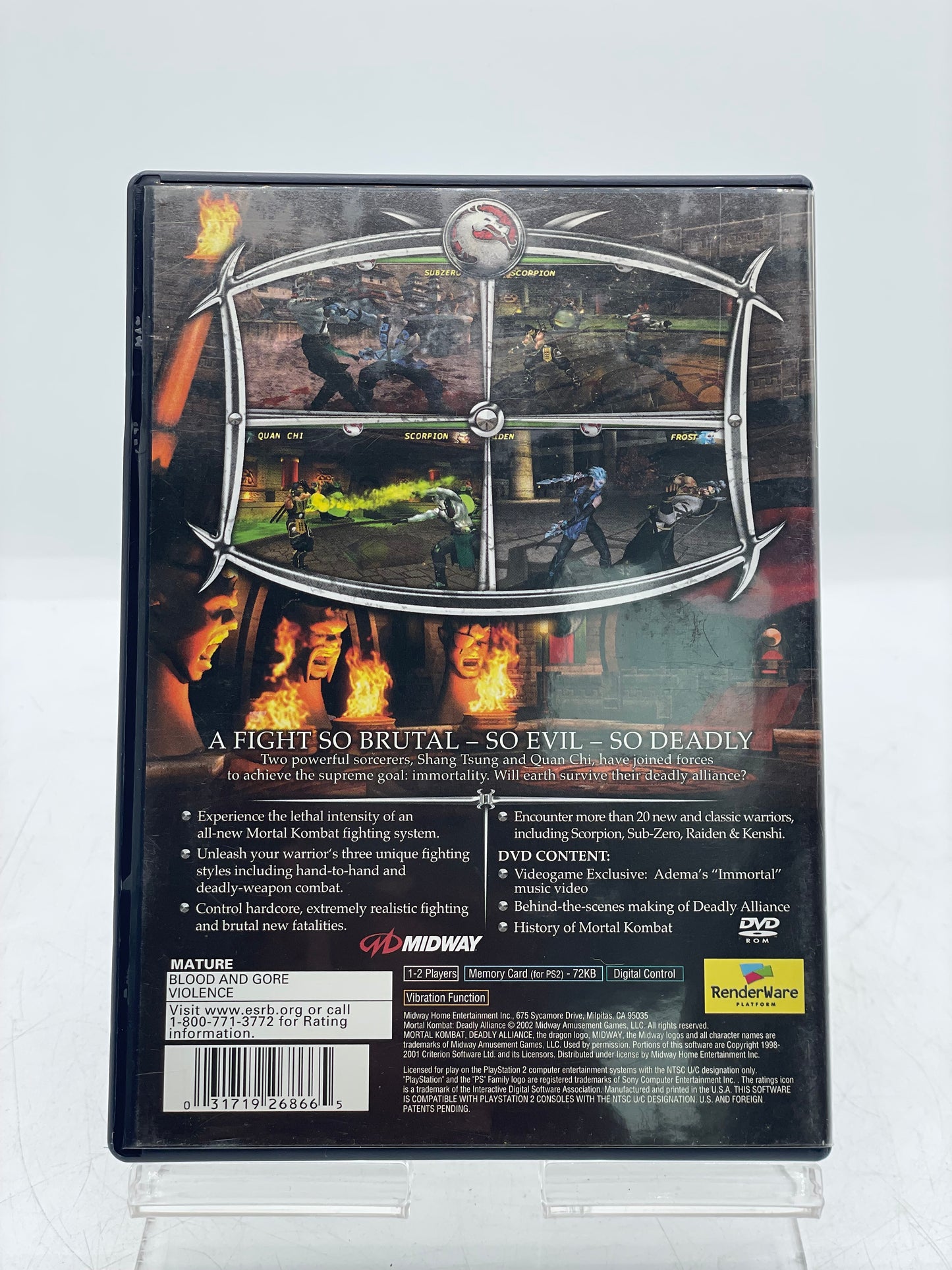 Mortal Kombat: Deadly Alliance - Sony PlayStation 2 PS2 Video Game