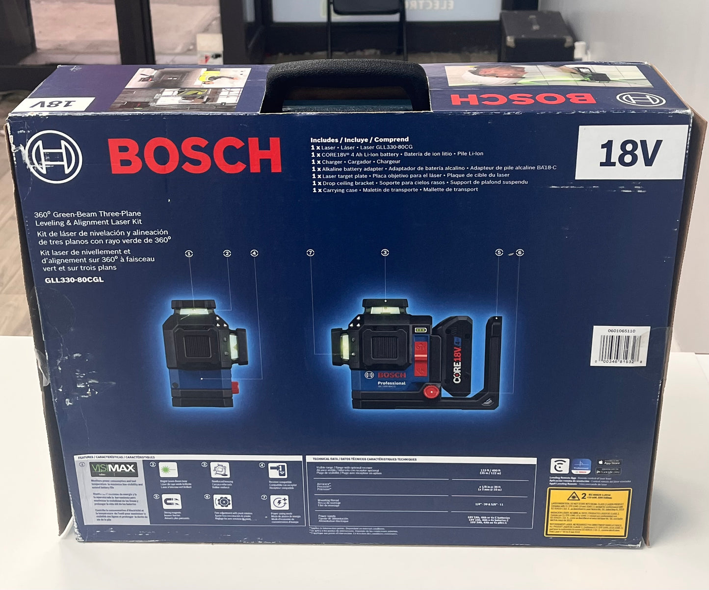 Bosch GLL330-80CGL Professional Plane Laser New In Box Black