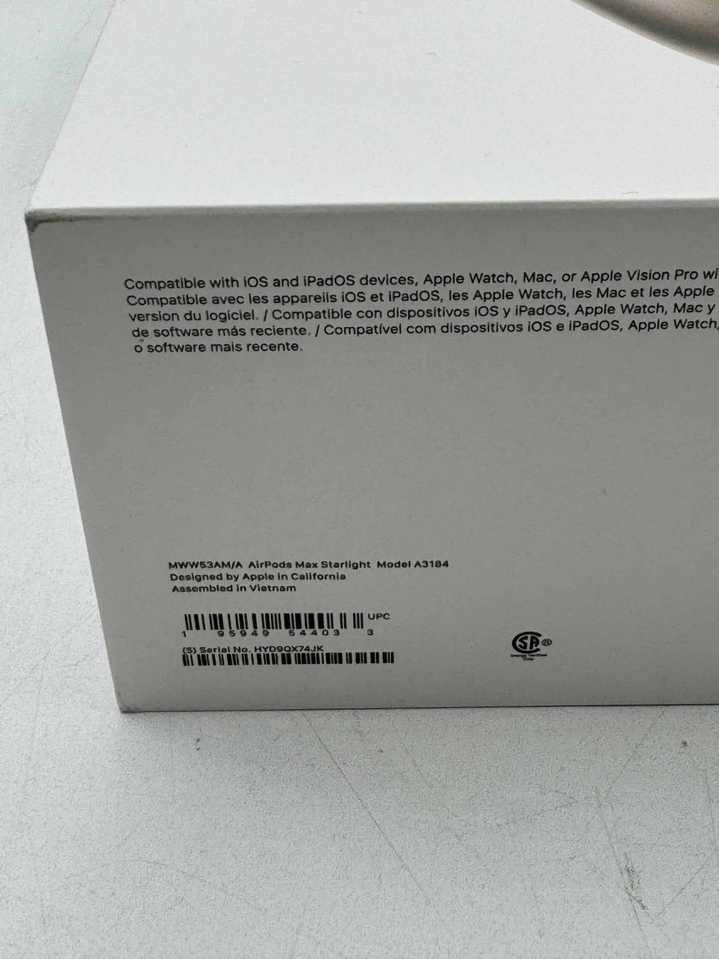 Apple Airpods Max USB-C Starlight MWW53AM/A A3184 Brand New Sealed