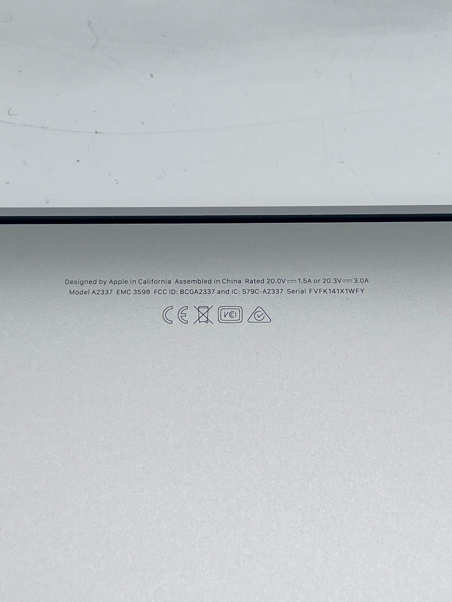 2020 Apple MacBook Air 13.3" M1 7C 8GB 256GB A2337 REMOTELY MANAGED