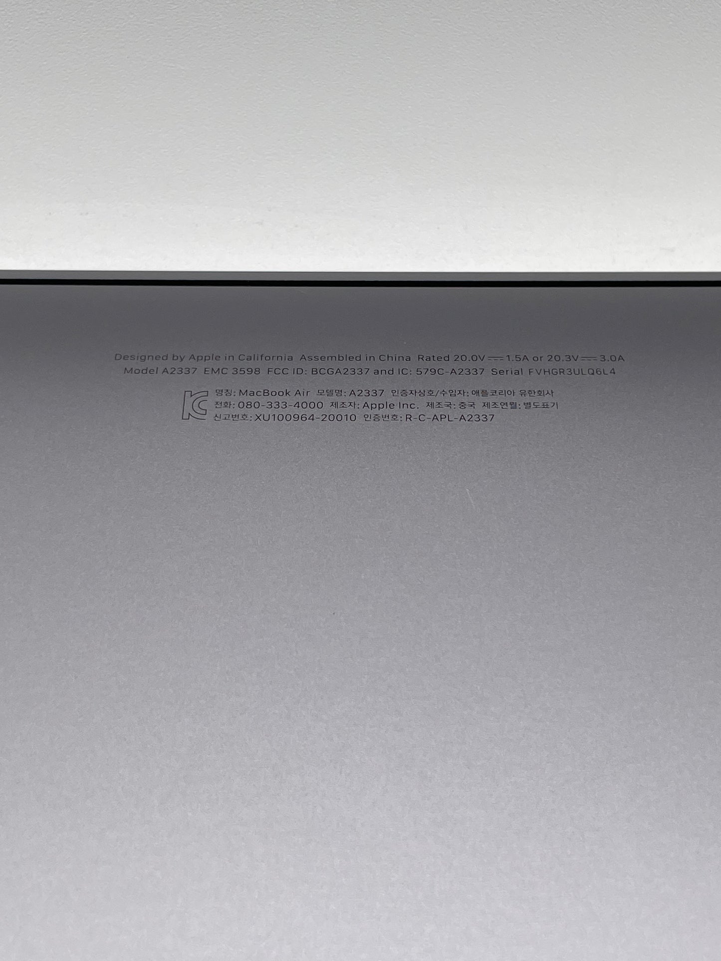 2020 Apple MacBook Air 13.3" 8C M1 7C GPU 8GB 256GB A2337