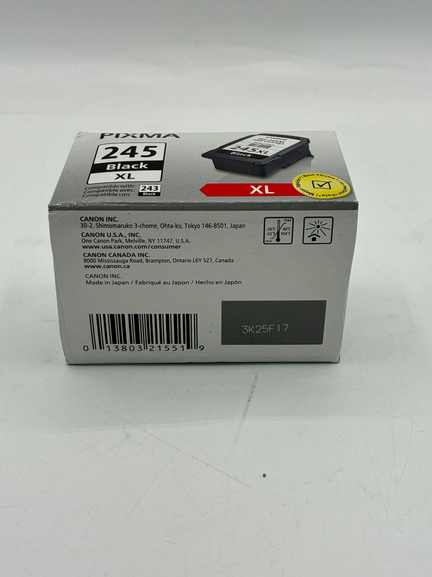 Pixma 245 Black XL Printer Ink - New In Box