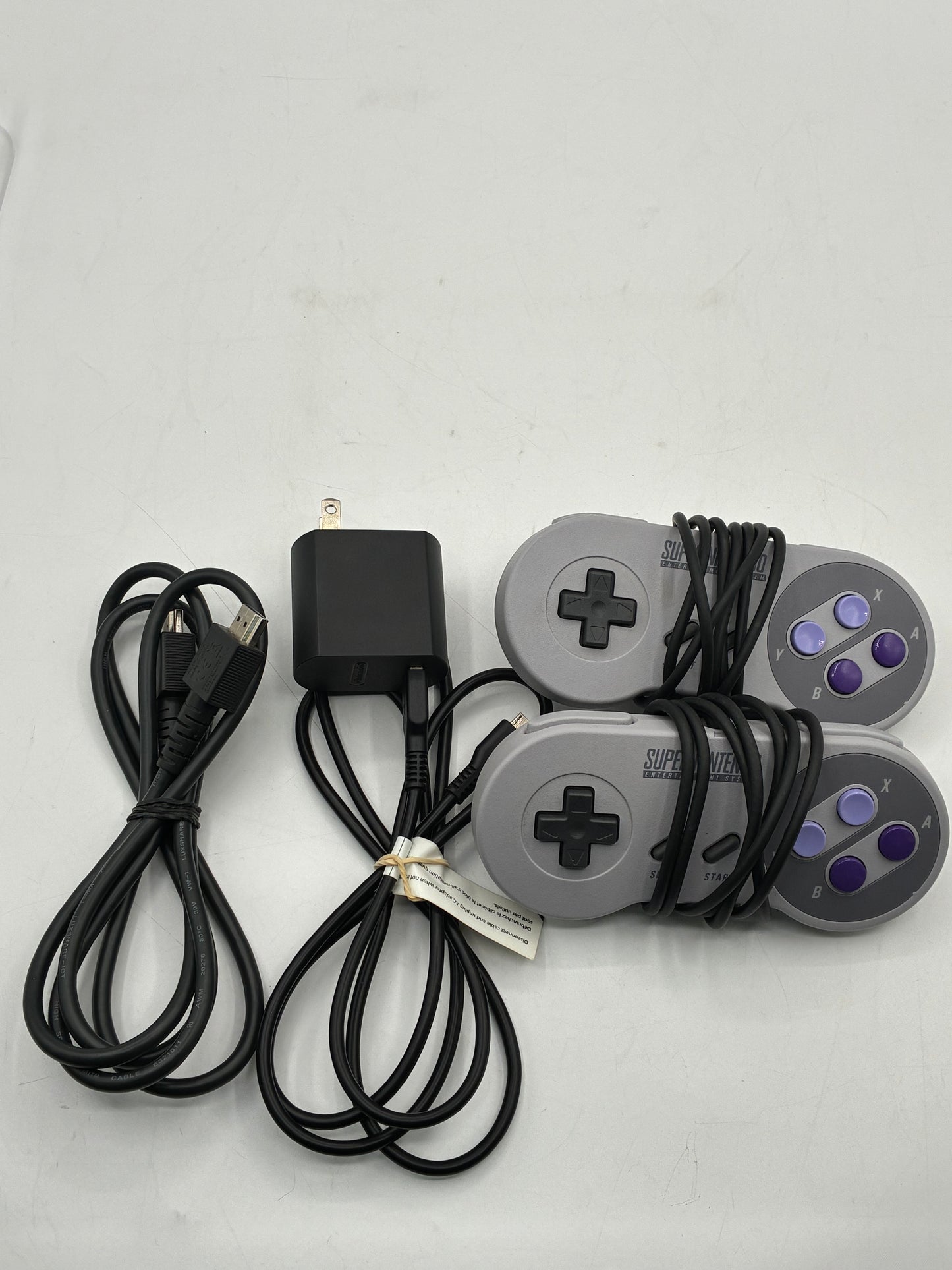 Super Nintendo SNES Classic Edition Mini Console (CLV-201) Controllers & Cables Tested
