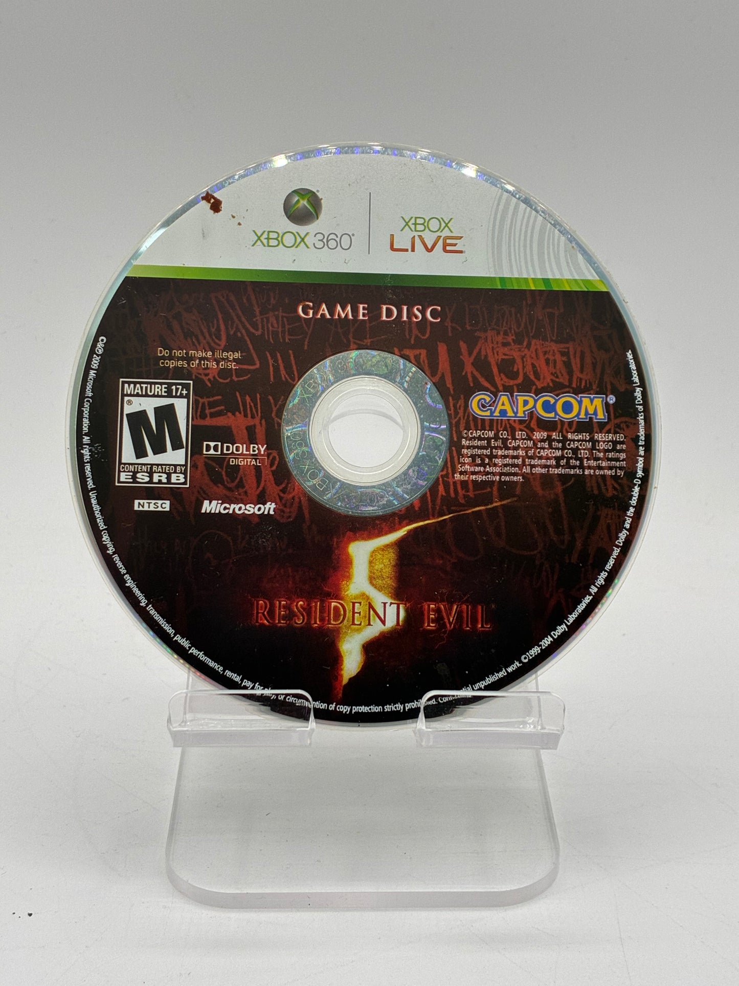 Xbox 360 Resident Evil 5 Video Game with Box - Free Shipping!