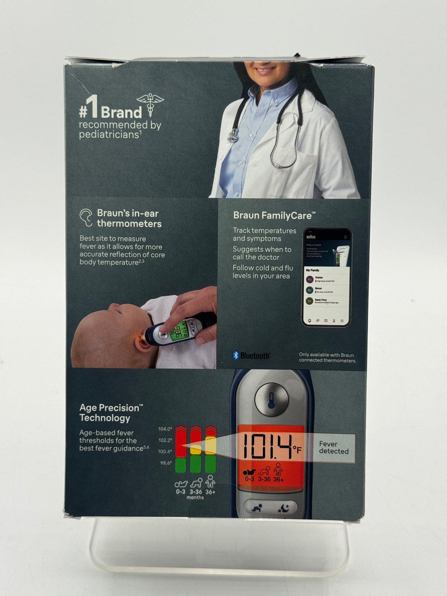 Braun ThermoScan 7+ Connect Blue Digital Thermometer New In Box