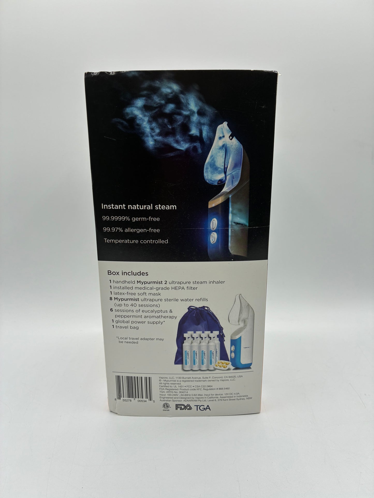 My Purmist Handheld Ultrapure Steam Inhaler - New In Box