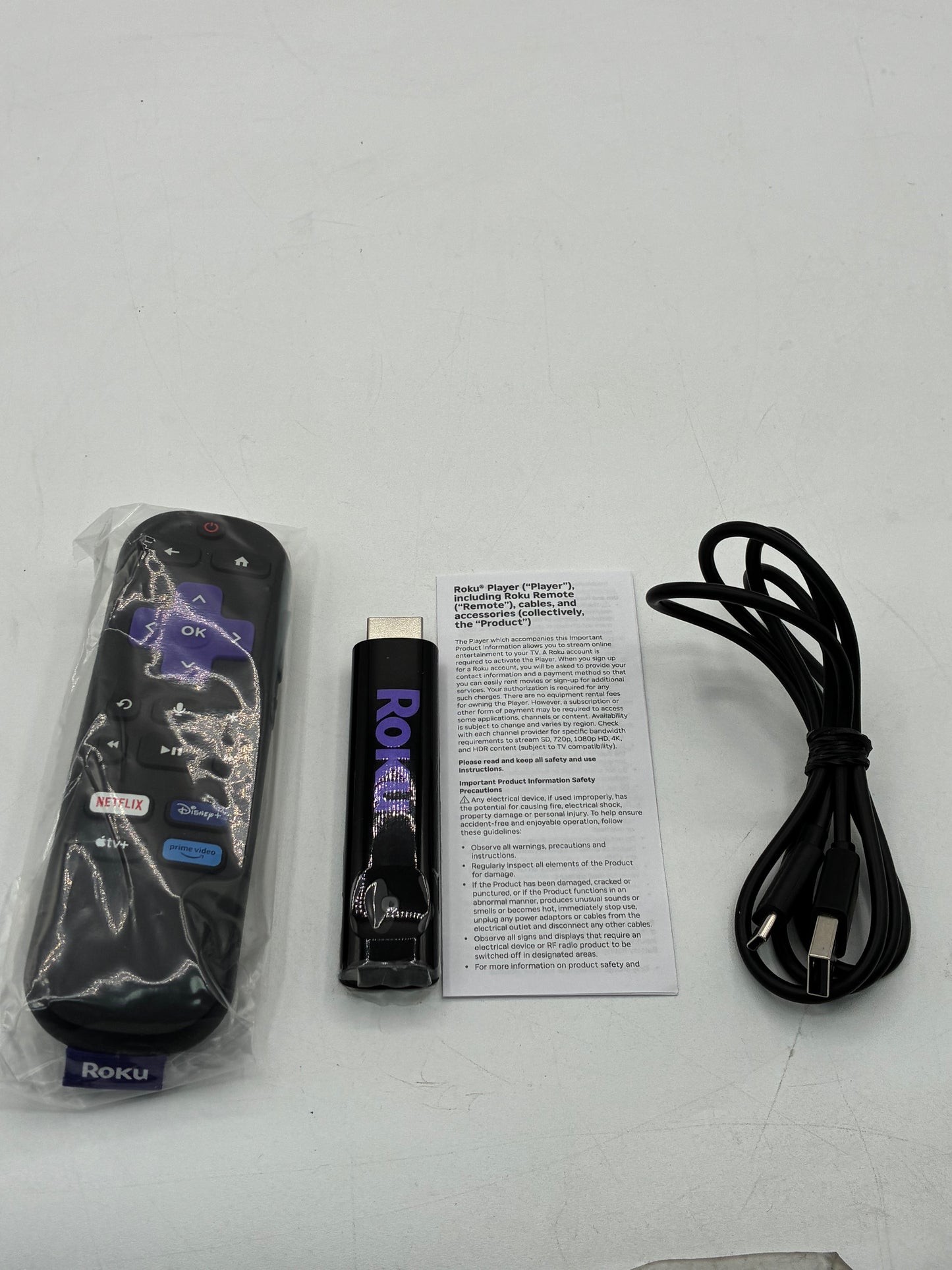 Roku 3840R Streaming Stick HD Media Player with Voice Remote