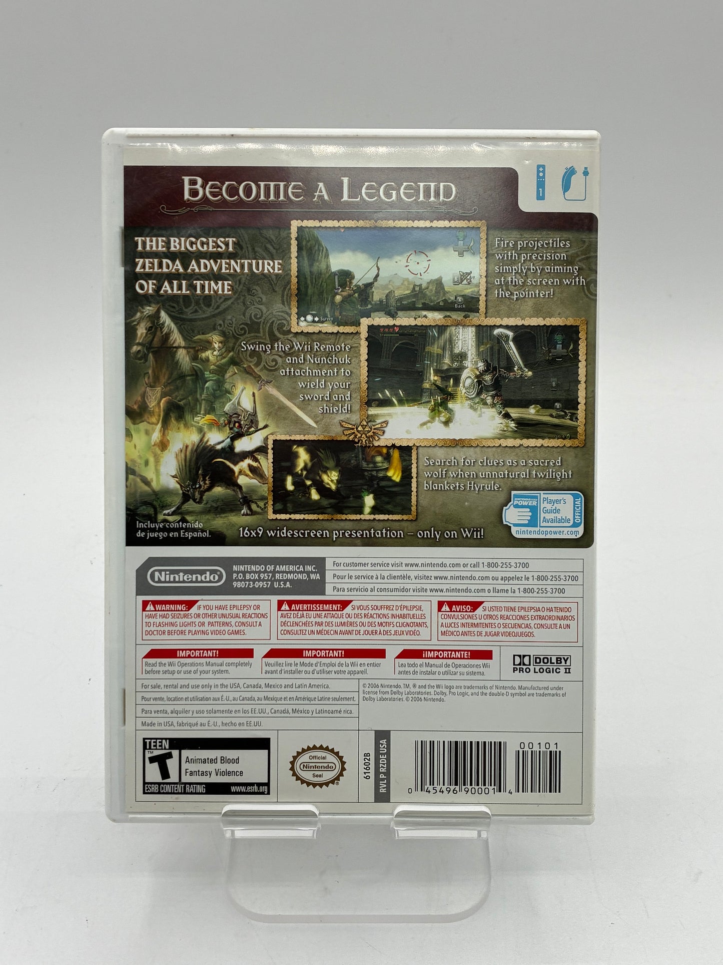Nintendo Wii Zelda Twilight Princess Game - Free Shipping!