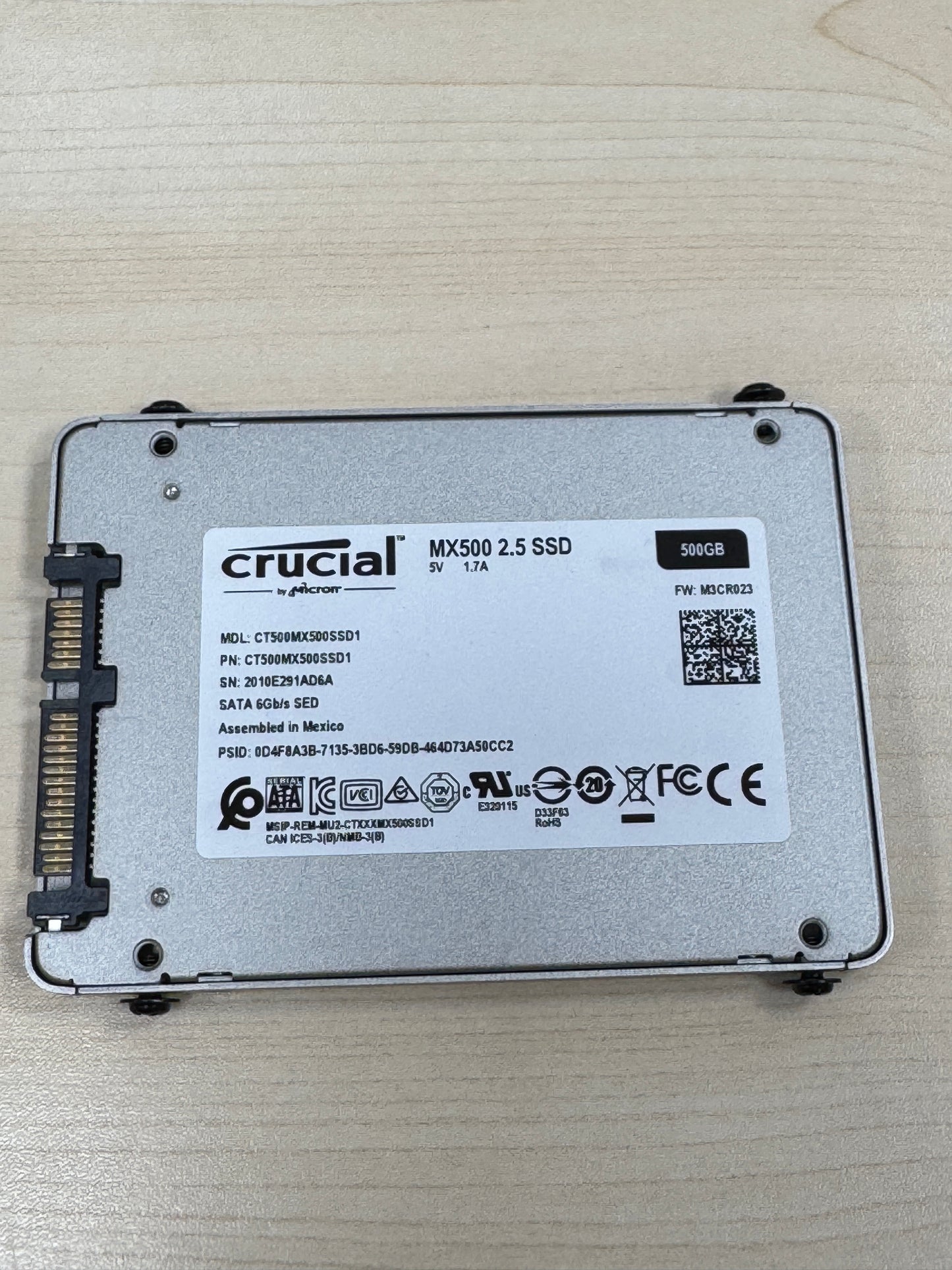 Crucial MX500 500GB SATA 2.5" SSD CT500MX500SSD1 500GB Free Shipping