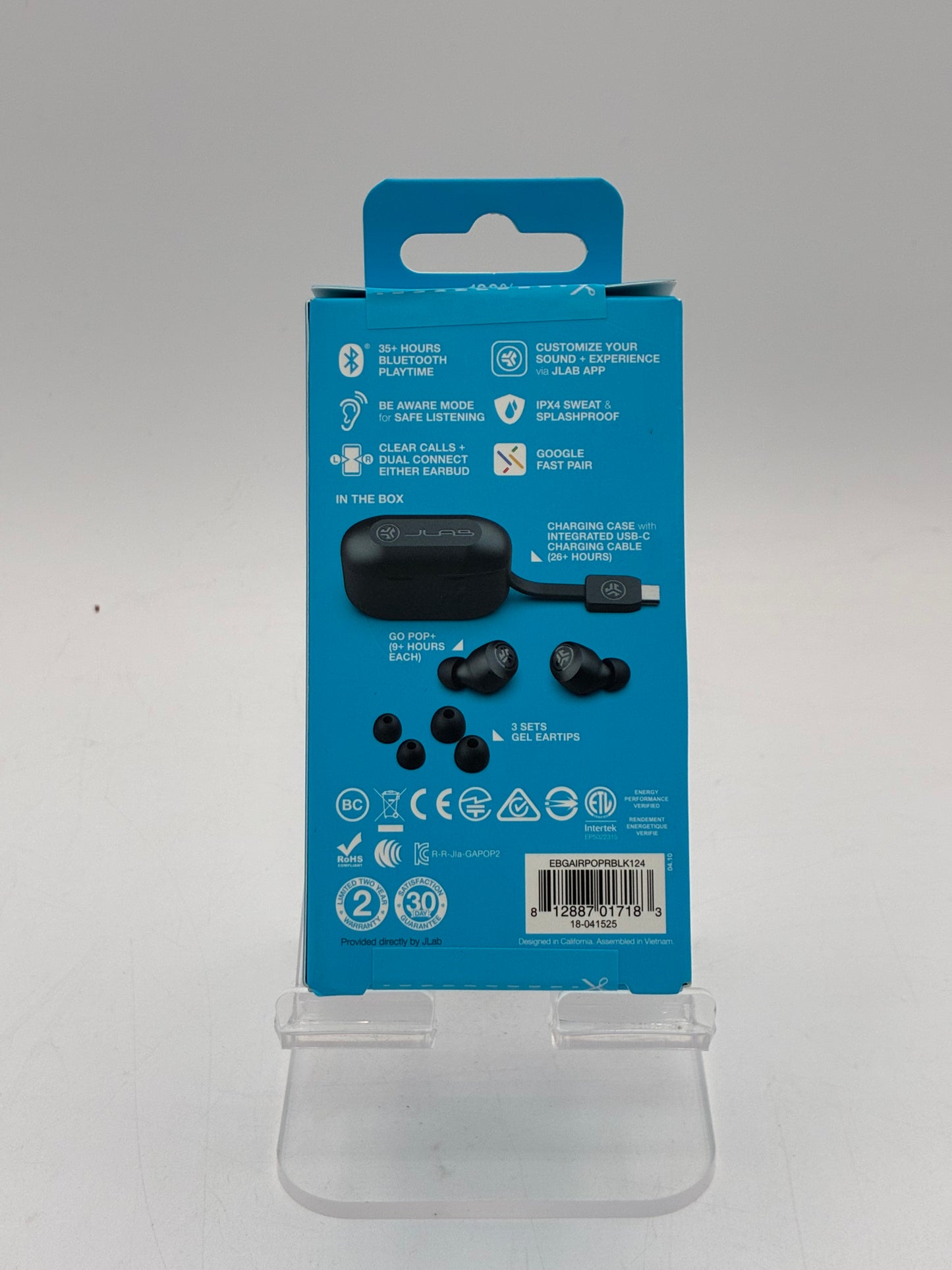 Jlab GO Air POP True Wireless Earbuds Black - New In Box